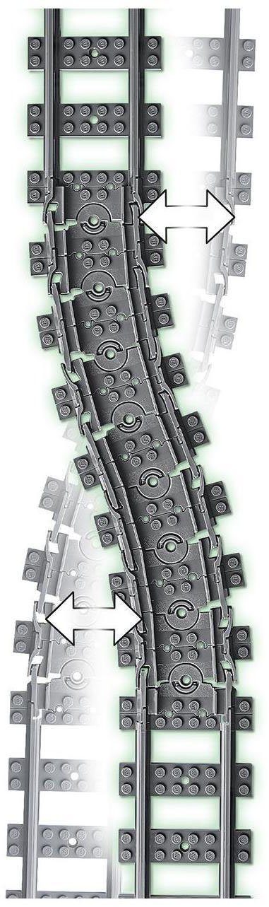 LEGO® Konstruktionsspielsteine Schienen (60205), LEGO® City, St), (20 in Made Europe