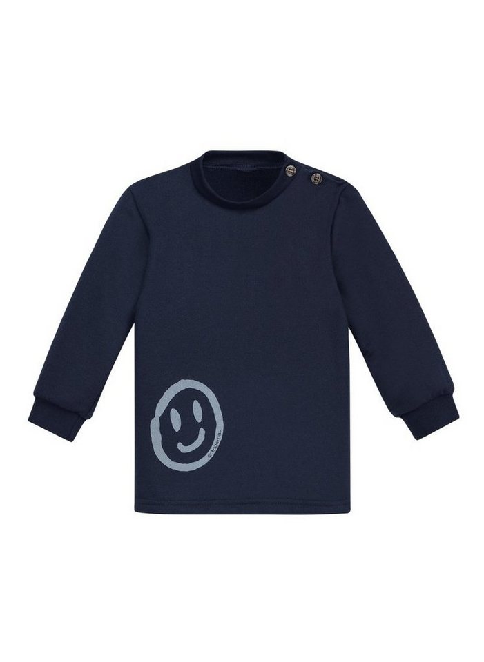 Trigema Sweatshirt TRIGEMA Sweatshirt mit Smiley-Print, Leichte  Sweat-Qualität