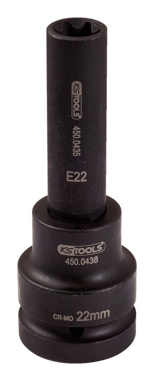 KS Tools Stecknuss, 1" Kraft E-Torx, lang, E22