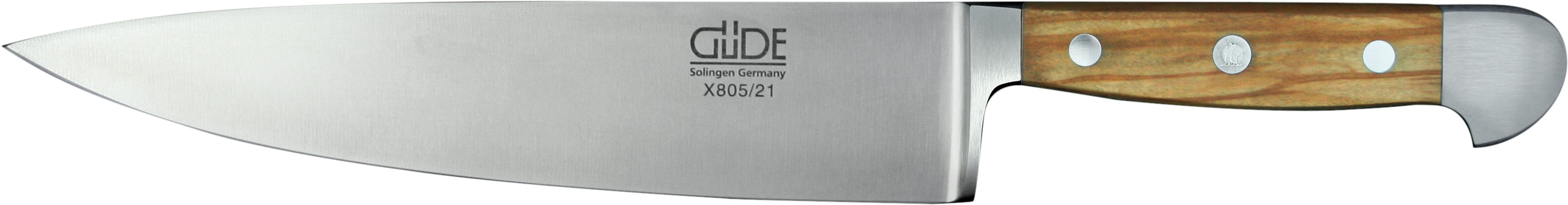 Güde Messer Solingen Kochmesser Güde Alpha Kochmesser 21cm, Olivenholz