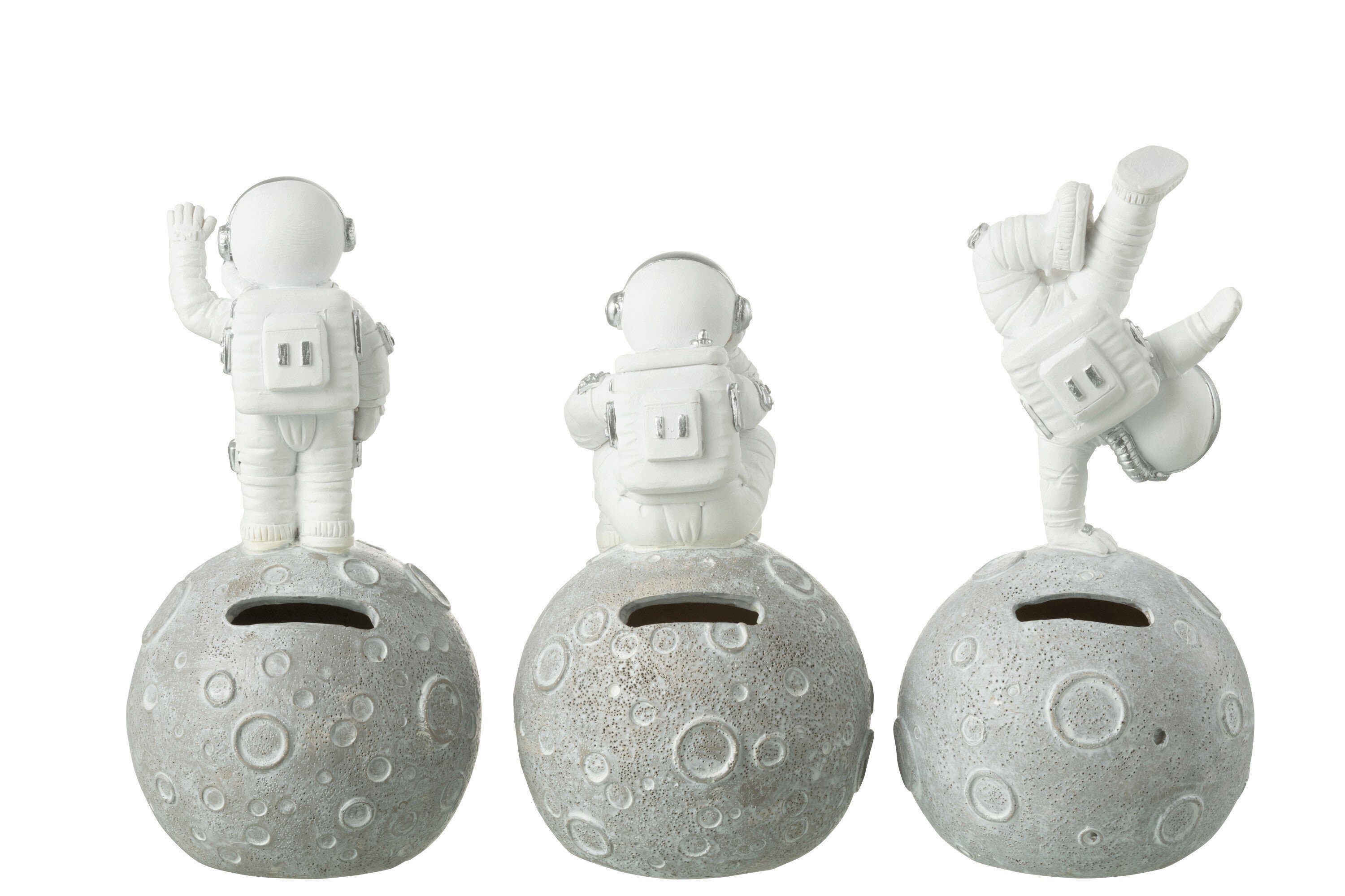 GILDE Figuren Spardose Set 18cm Dekoobjekt Astronaut 3er Höhe