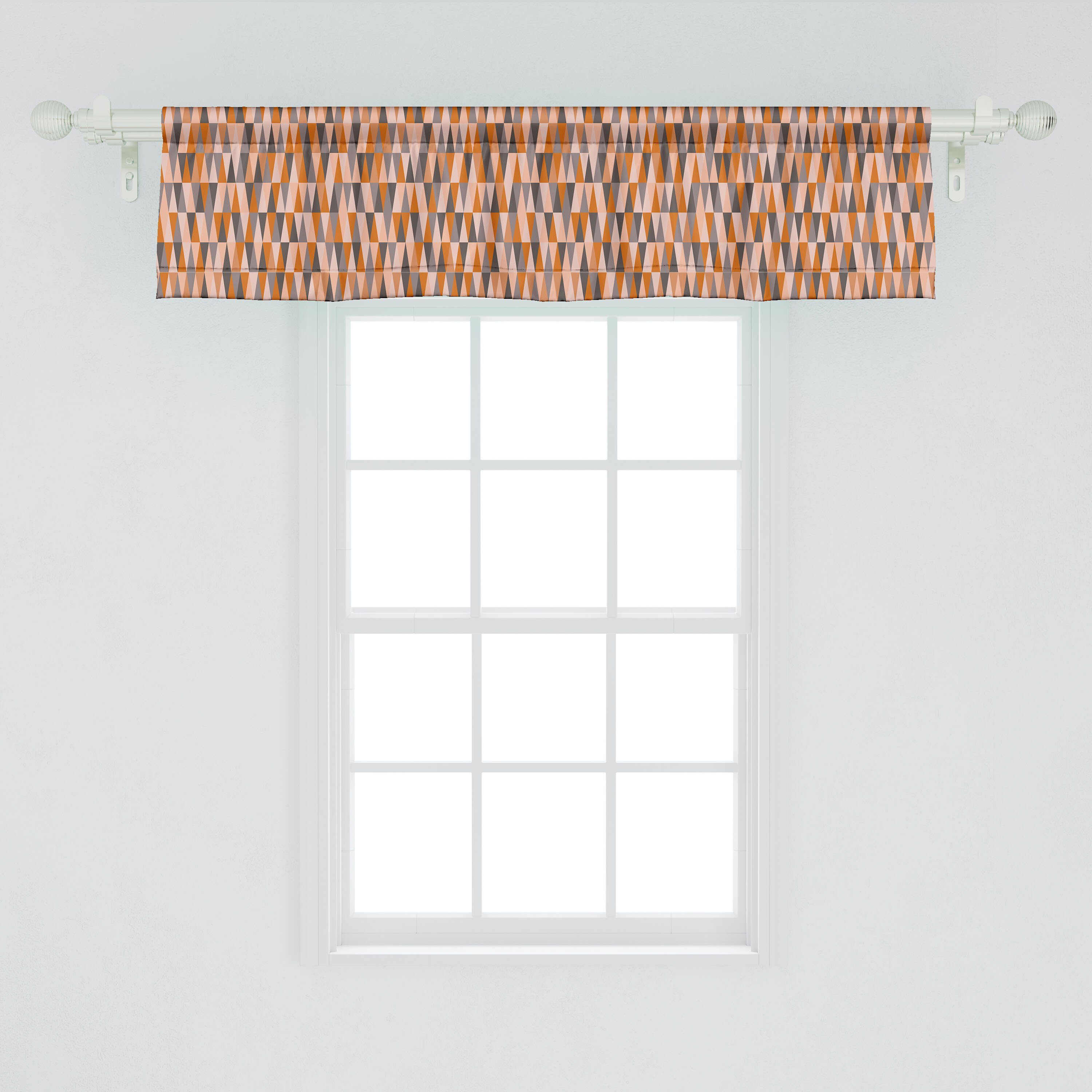 Scheibengardine Microfaser, Drucken Stangentasche, Küche Vorhang Abakuhaus, Long mit Triangles Schlafzimmer von für Abstrakt Dekor Volant