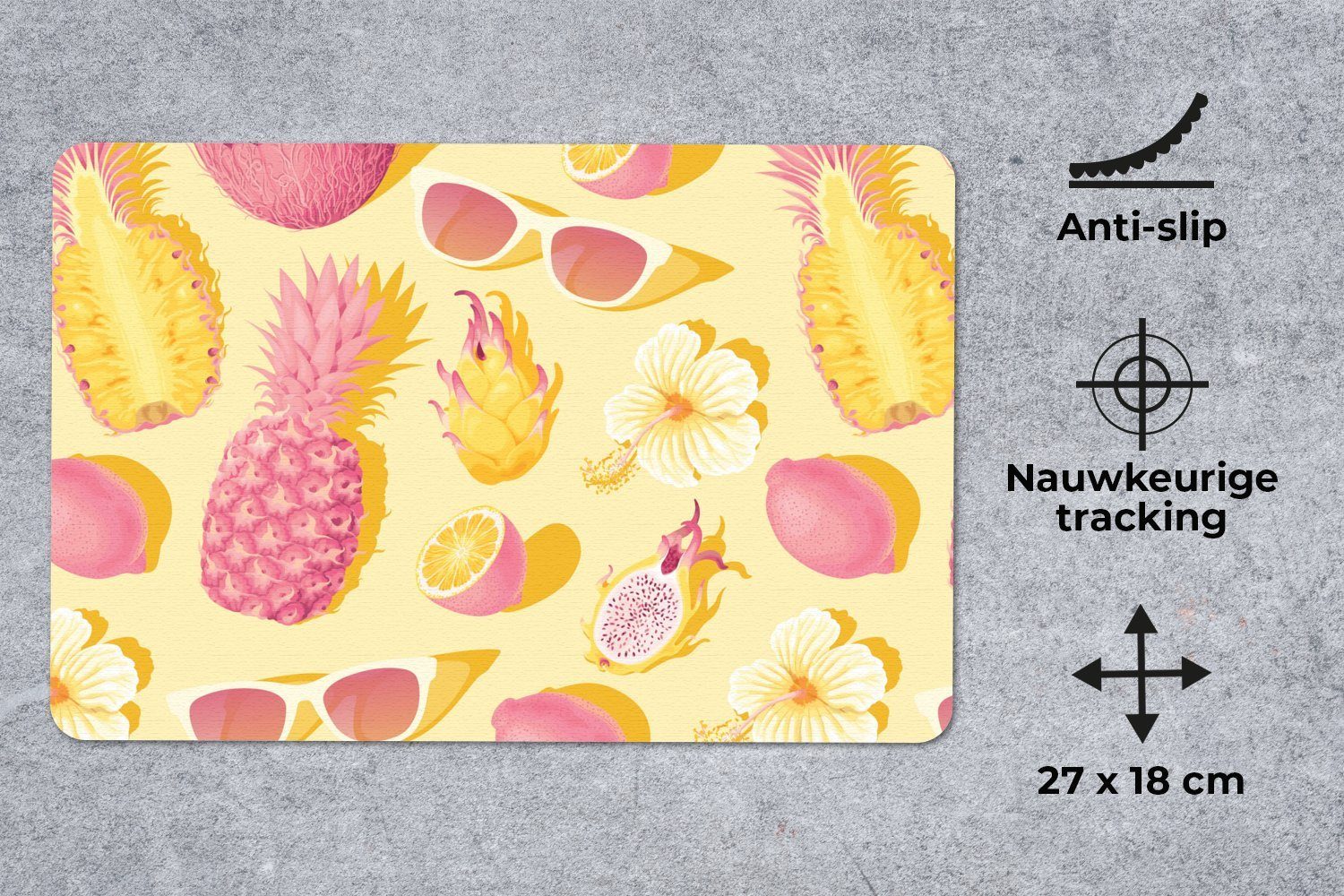 MuchoWow Mauspad (1-St), Mouse pad, Gaming Deko, PC Zubehör, 27x18 cm