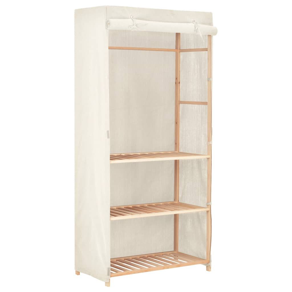 vidaXL Stoffschrank Kleiderschrank mit 3 Ebenen 79 x 40 x 170 cm (1-St)