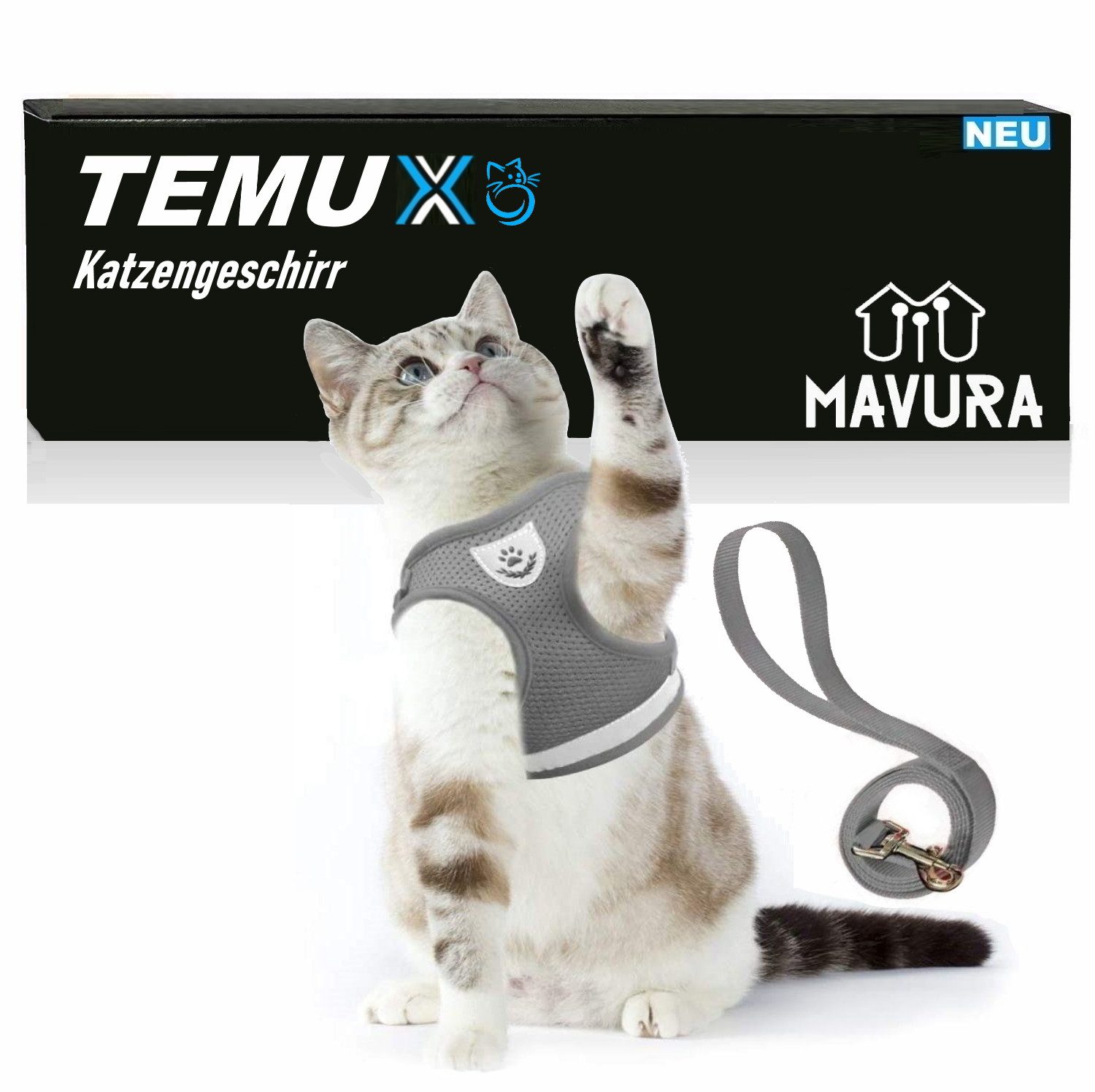 MAVURA Geschirr TEMUX Katzengeschirr Welpengeschirr Katzengarnitur günstig online kaufen