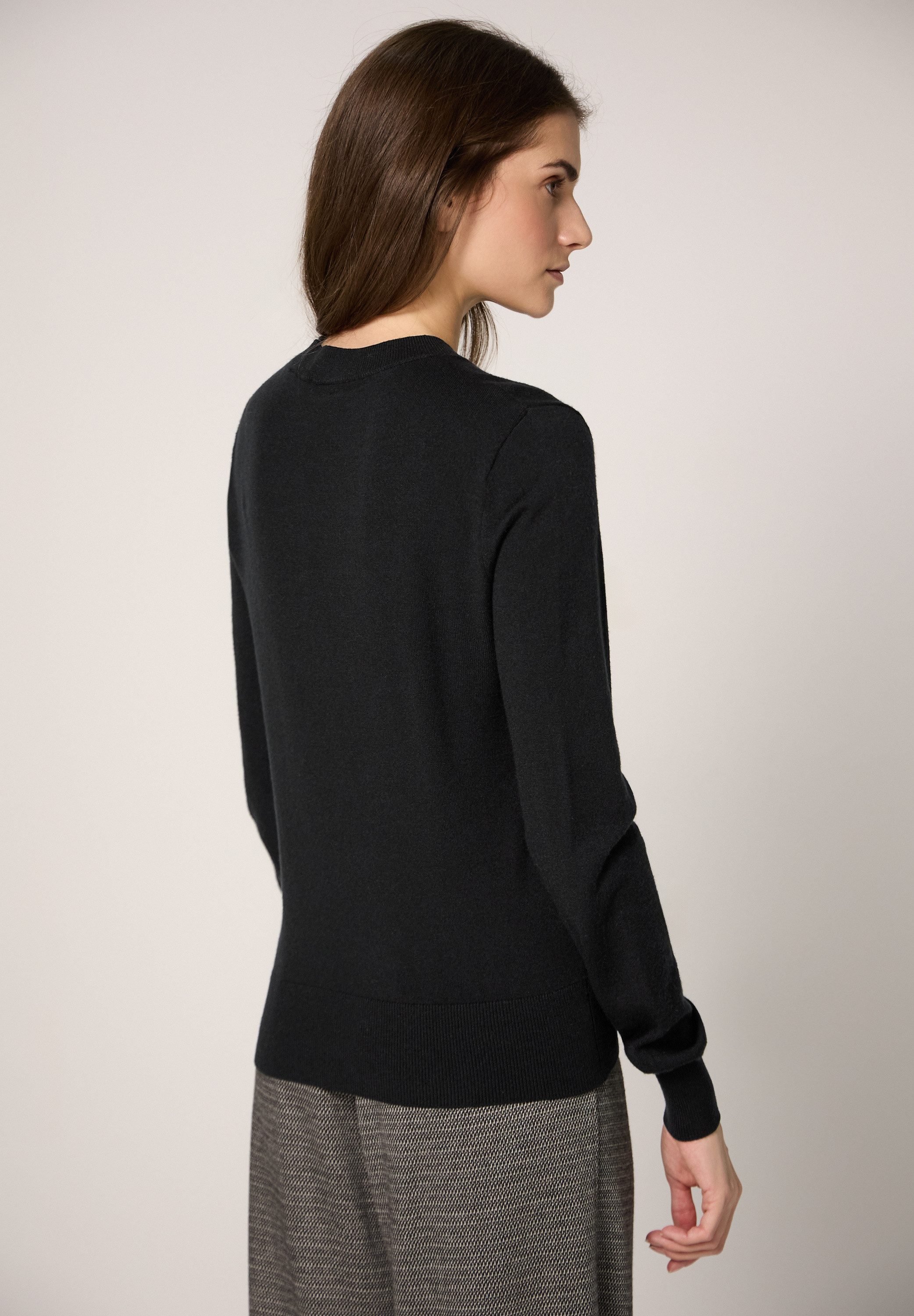 STREET ONE STUDIO Rundhalspullover mit Rundhalsausschnitt