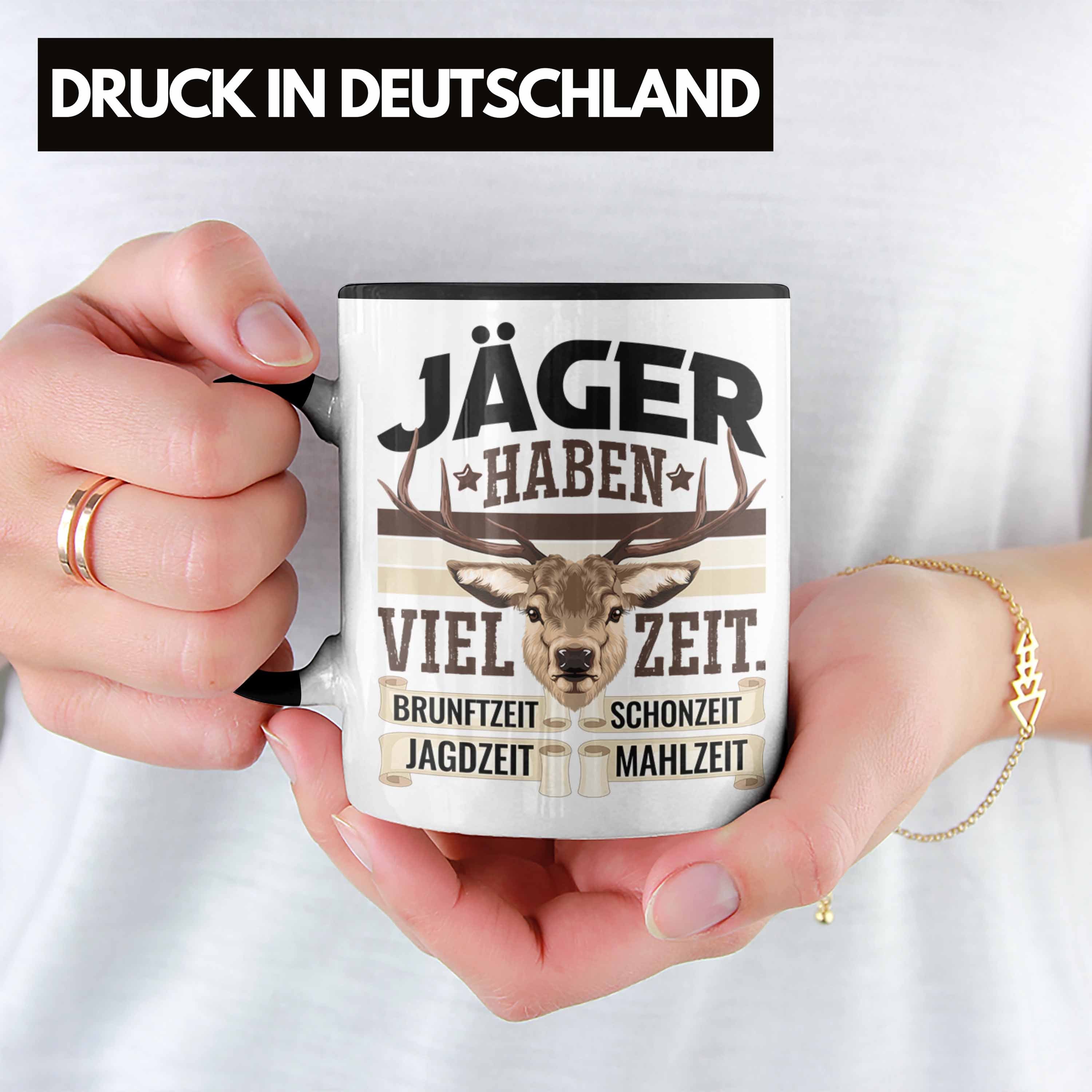 Trendation Zeit Männer Tasse Ja Schwarz Viel Tasse Becher für Spruch Haben Geschenk Jäger Jäger