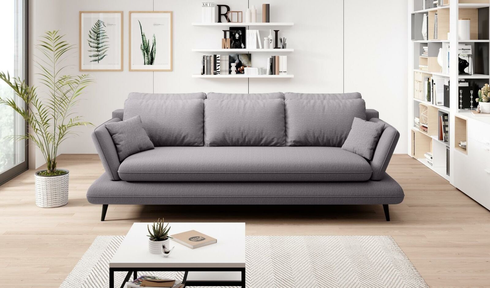 Europe in Made Neu, moderne 3-Sitzer Couch Dreisitzer Chesterfield-Sofa JVmoebel Grauer stilvoll Luxus