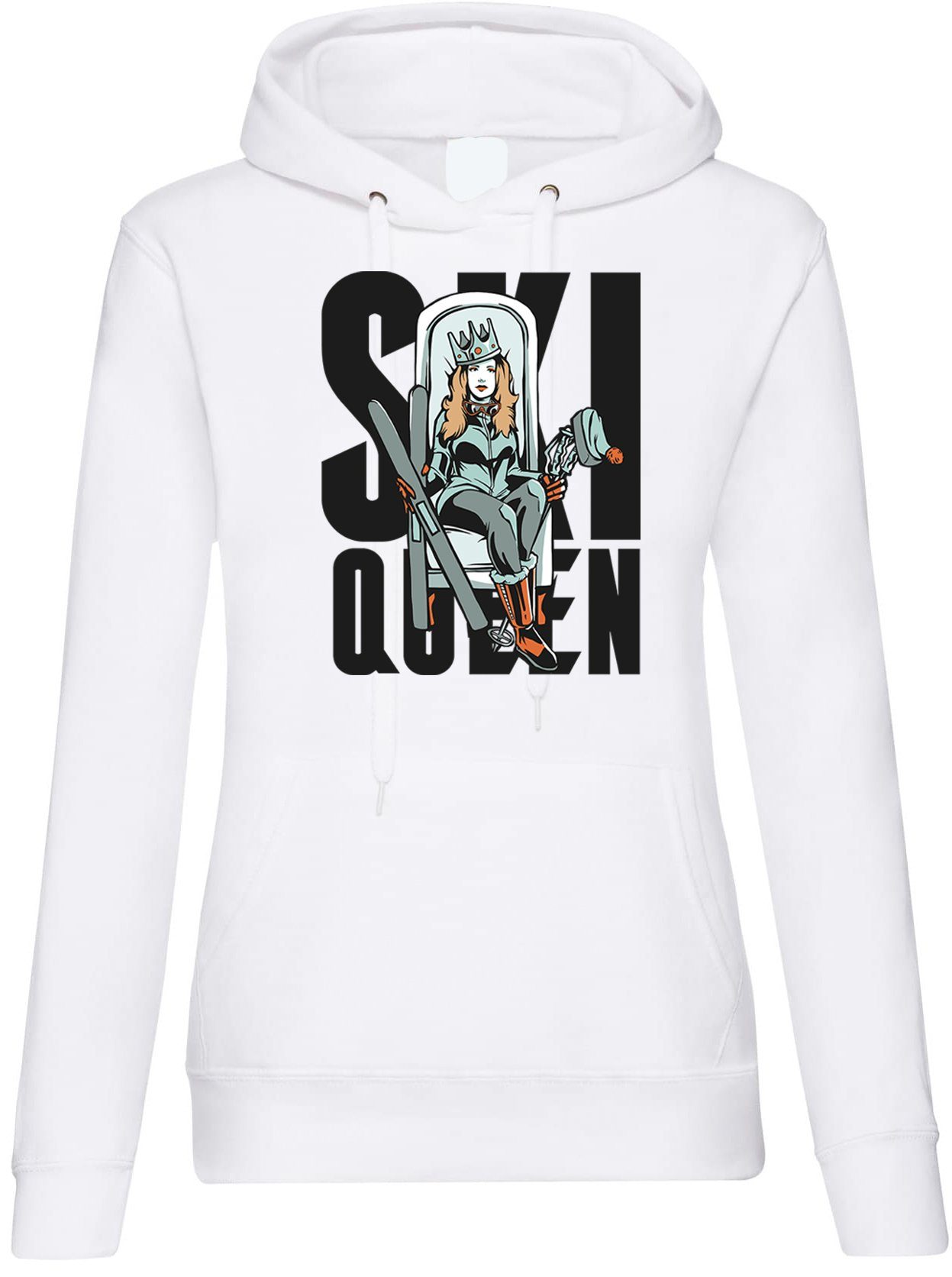 Kapuzenpullover Ski Queen Damen Hoodie Pullover