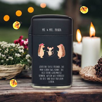 Mr. & Mrs. Panda Feuerzeug Igel Seilhüpfen - Schwarz - Geschenk, Tiermotive, Tiere, lustige Sprü (1-St), Einzigartiges Design