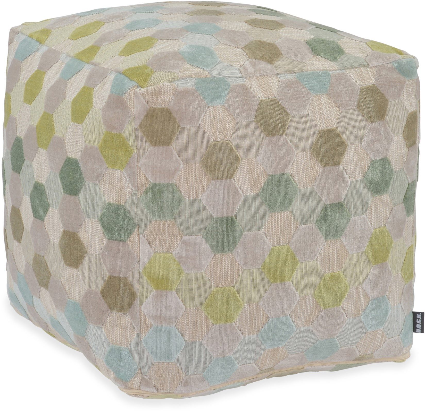 H.O.C.K. Sitzhocker H.O.C.K. Sage Moon Bean Cube Pouf 40x40x40cm dots lindgrün, Hocker, Barhocker & Sitzhocker, Schminktischhocker, Wohnzimmer Hocker