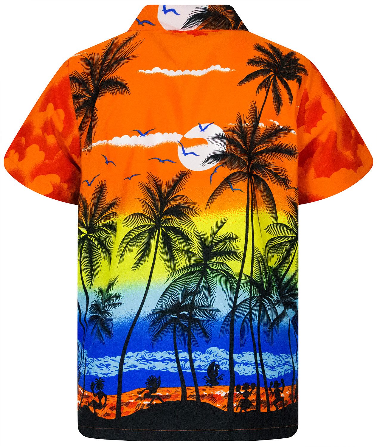 King Kameha Hawaiihemd Beach, Herren, Übergrößen 7XL-12XL, Kurzarm, Front-Tasche