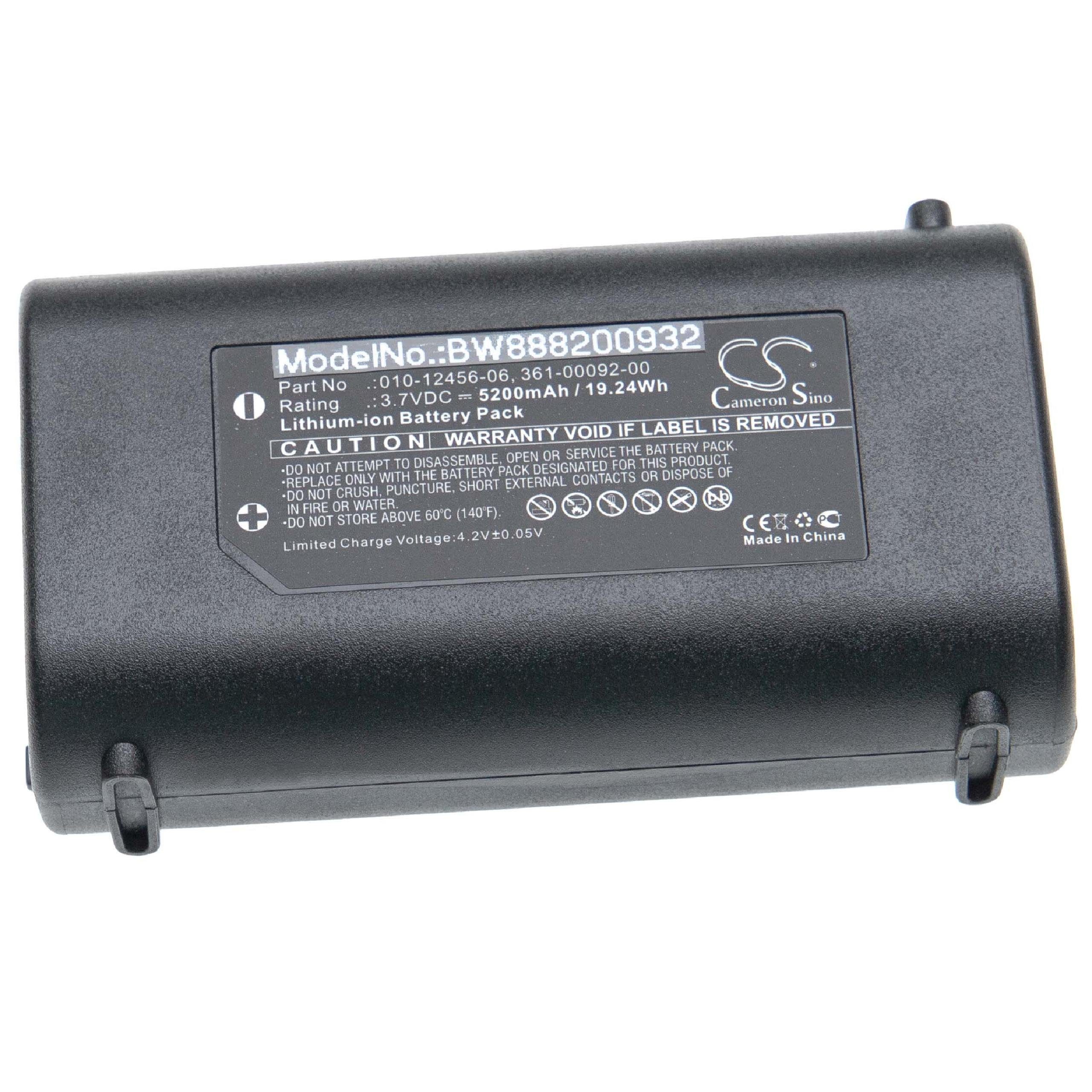 vhbw kompatibel mit Garmin GPSMap 276Cx Akku Li-Ion 5200 mAh (3,7 V)