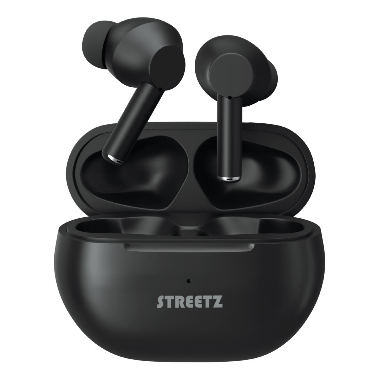 Rufannahme/Anruf Kopfhörer keine, (Tastenbedienung: beenden, Touch-Steuerung) eingebaut, Bluetooth STREETZ True Bluetooth, Wireless TWS Mikrofon Kopfhörer in-ear Stereo 117