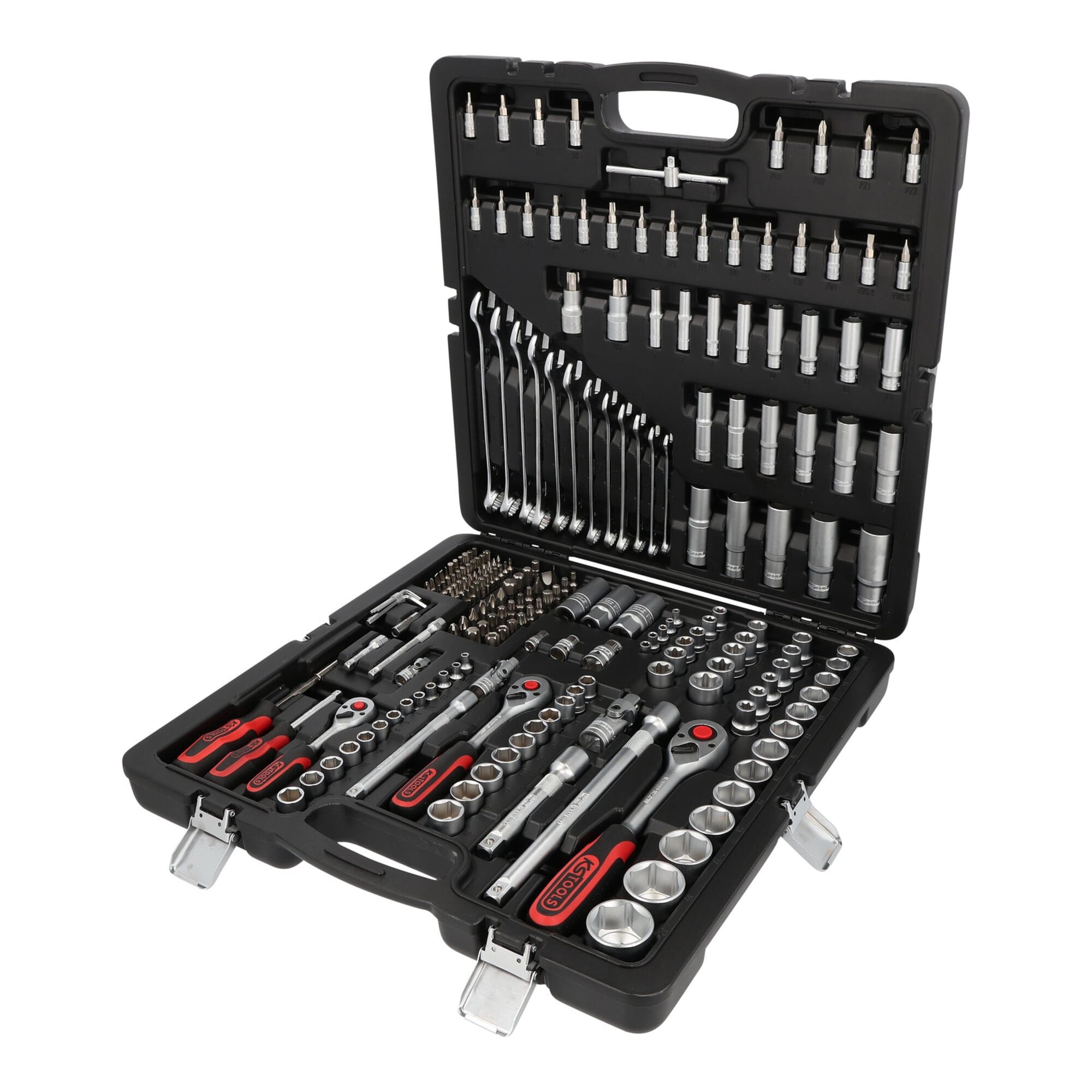 KS Tools Steckschlüssel KS Tools 1/4 Zoll+3/8 Zoll+1/2 Zoll Steckschlüssel-Satz, 216-tlg.