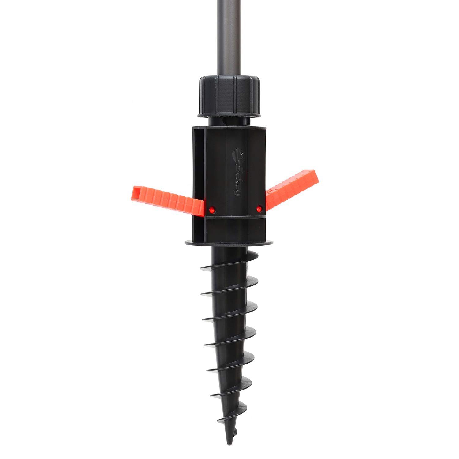 Sekey Schirmhalter Sonnenschirmhalter Bodendübel Einschraubhülse mit Aufhängehaken, für Stöcke bis Ø 32 mm