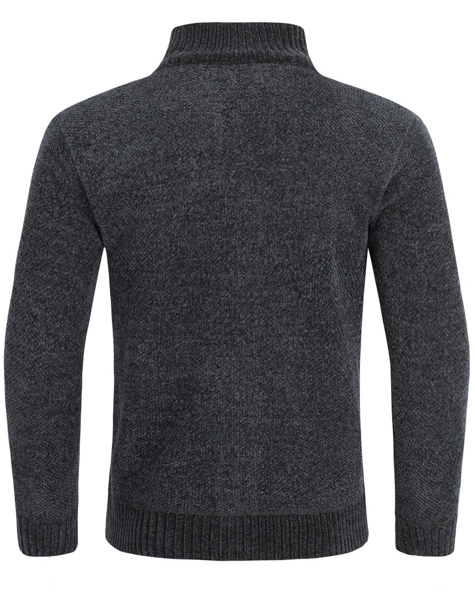 Allthemen Cardigan mit Stehkragen Uni Grobstrick günstig online kaufen