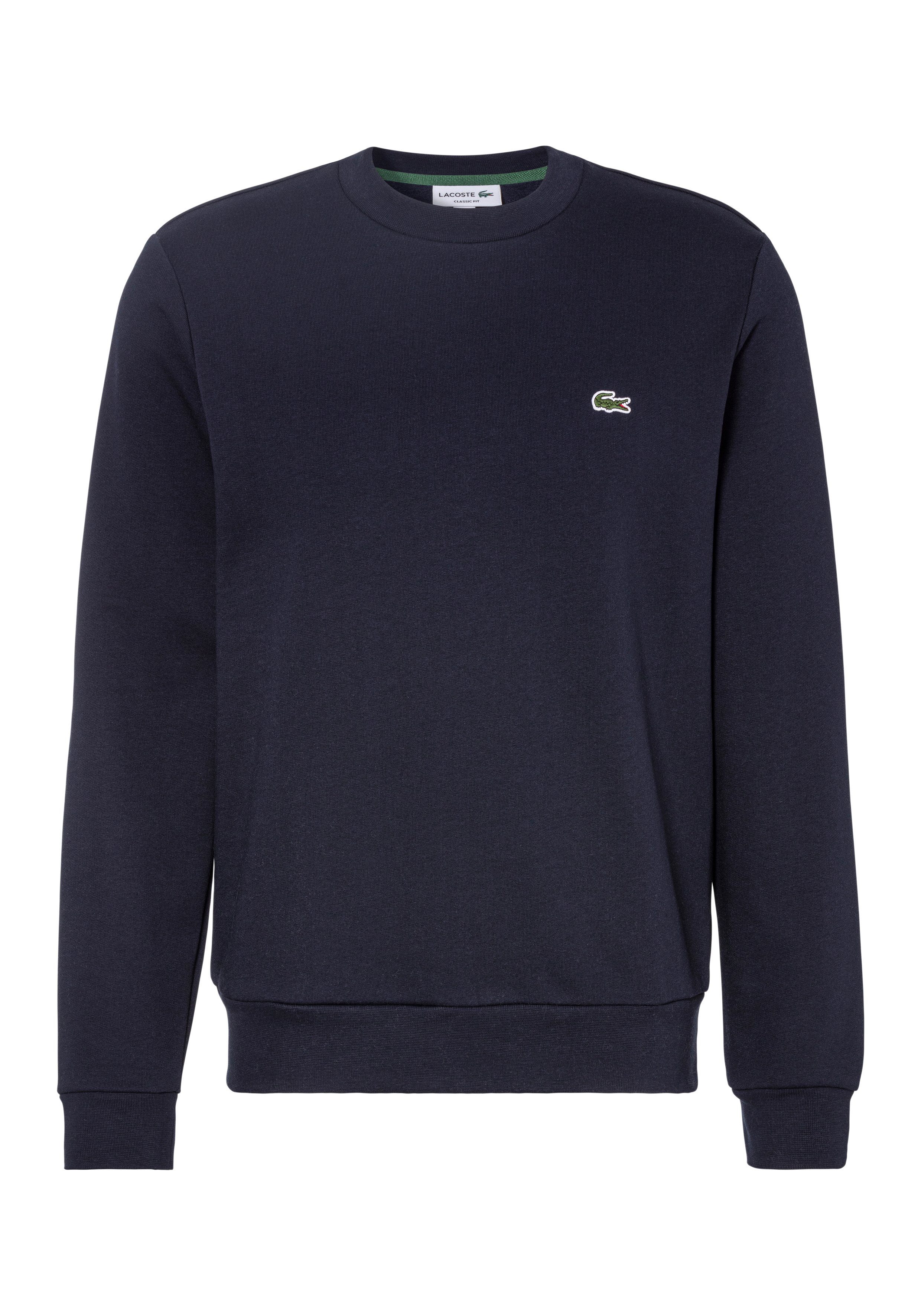 Lacoste Sweatshirt (1-tlg) mit klassischem Rundhalsausschnitt navy