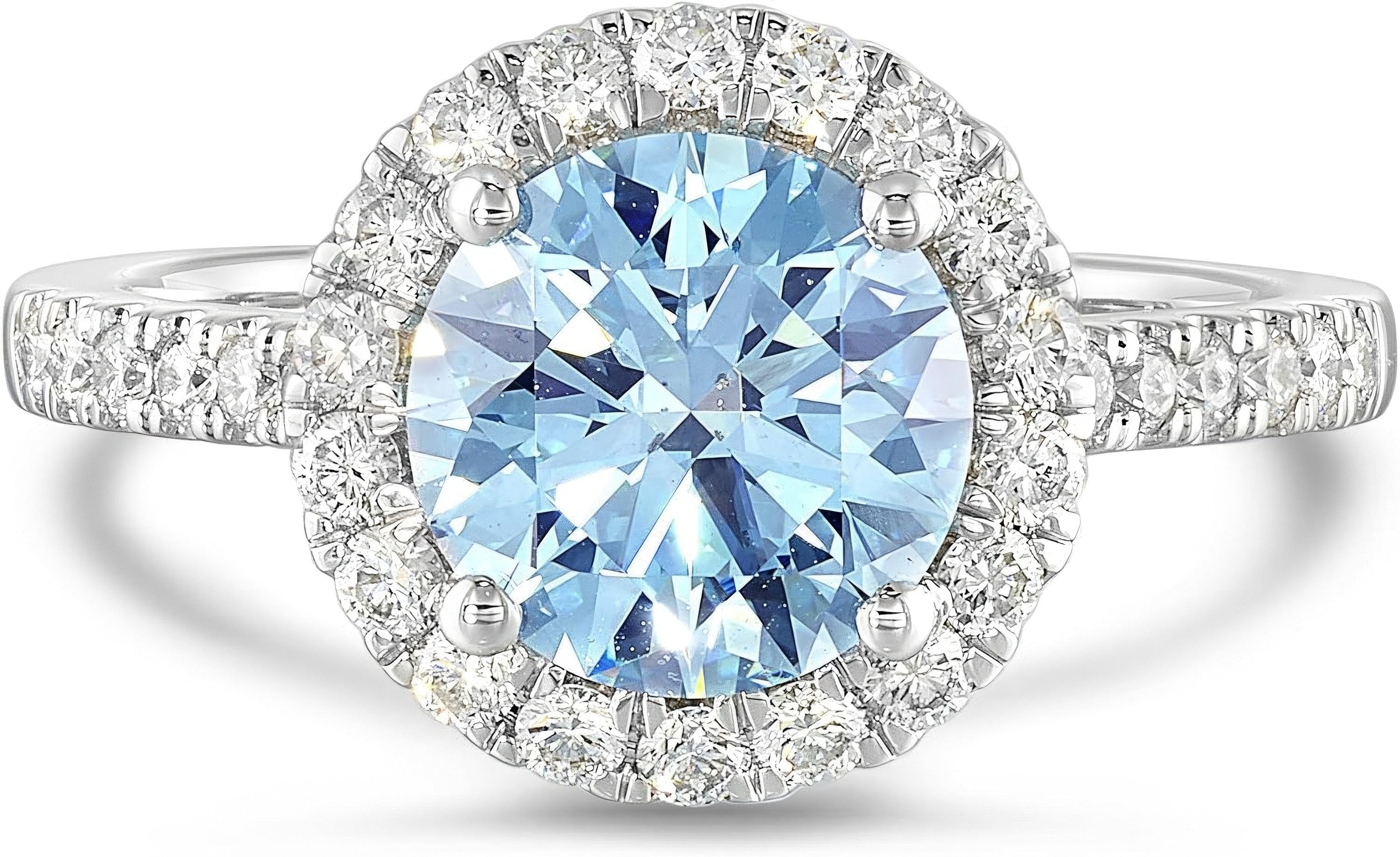 Jumpeak Diamantring 2ct ring mit stein,Saphirring,damen ring,ring gold damen 585 echtgold, geschenk für oma von enkel,damen geschenk,liebes geschenk für sie