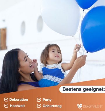 Dekotalent® Luftballon 100x Luftballons blau-weiß - Oktoberfest, Dekoration Wiesn