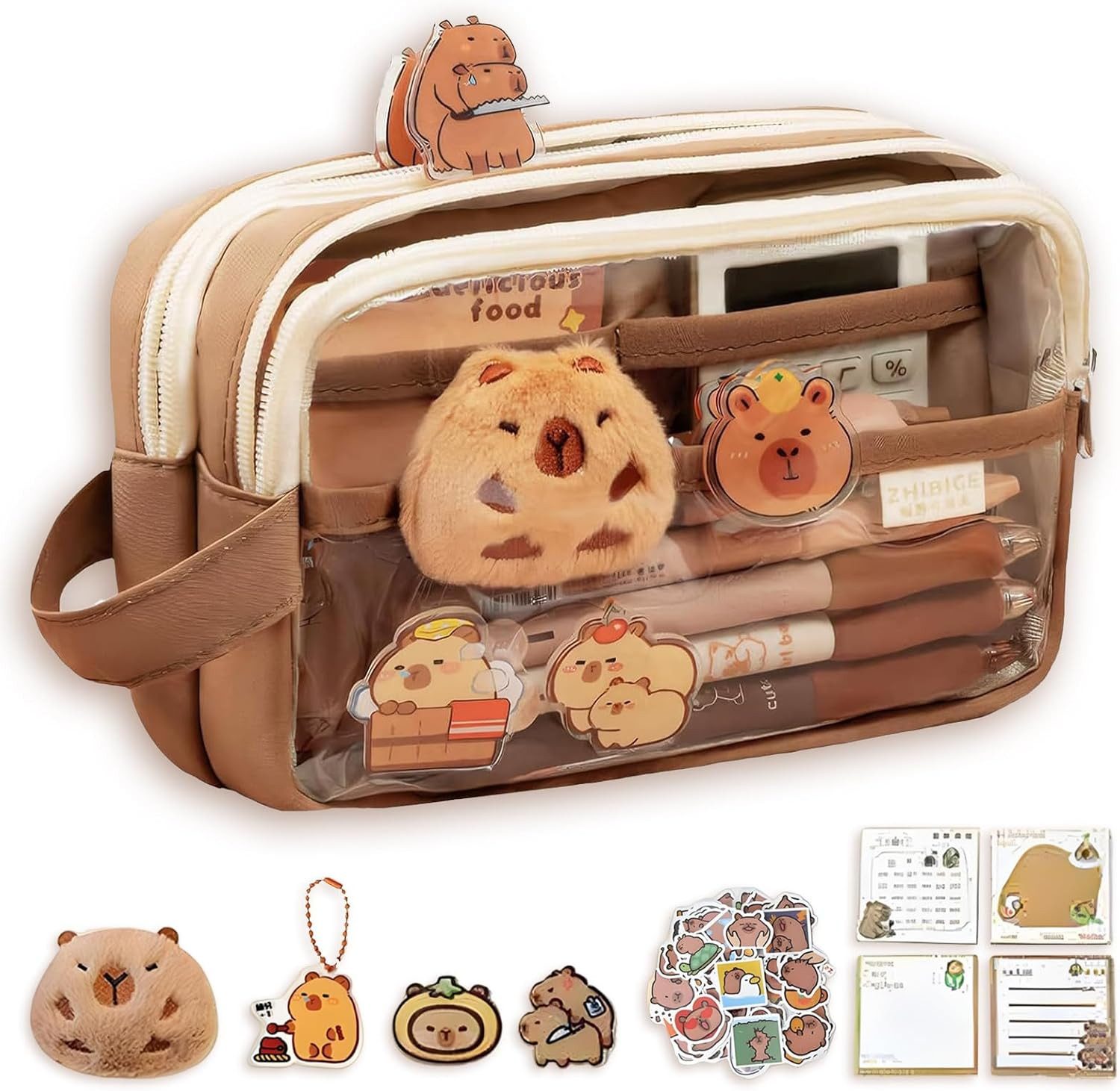 Agger Federmäppchen Capybara Federmäppchen, Groß, Für Kinder & Büro