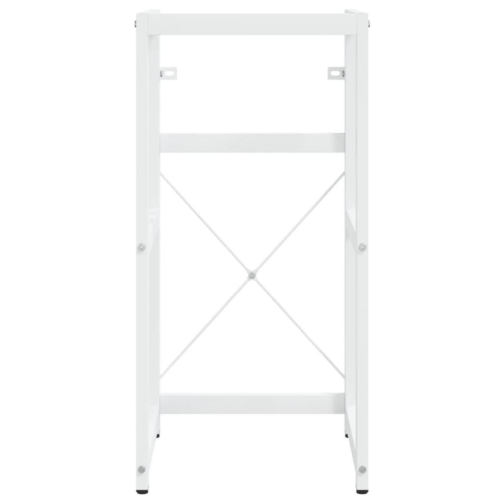 vidaXL Badezimmerspiegelschrank Badezimmer Waschtischgestell Weiß 40x38x83 cm Eisen (1-St)