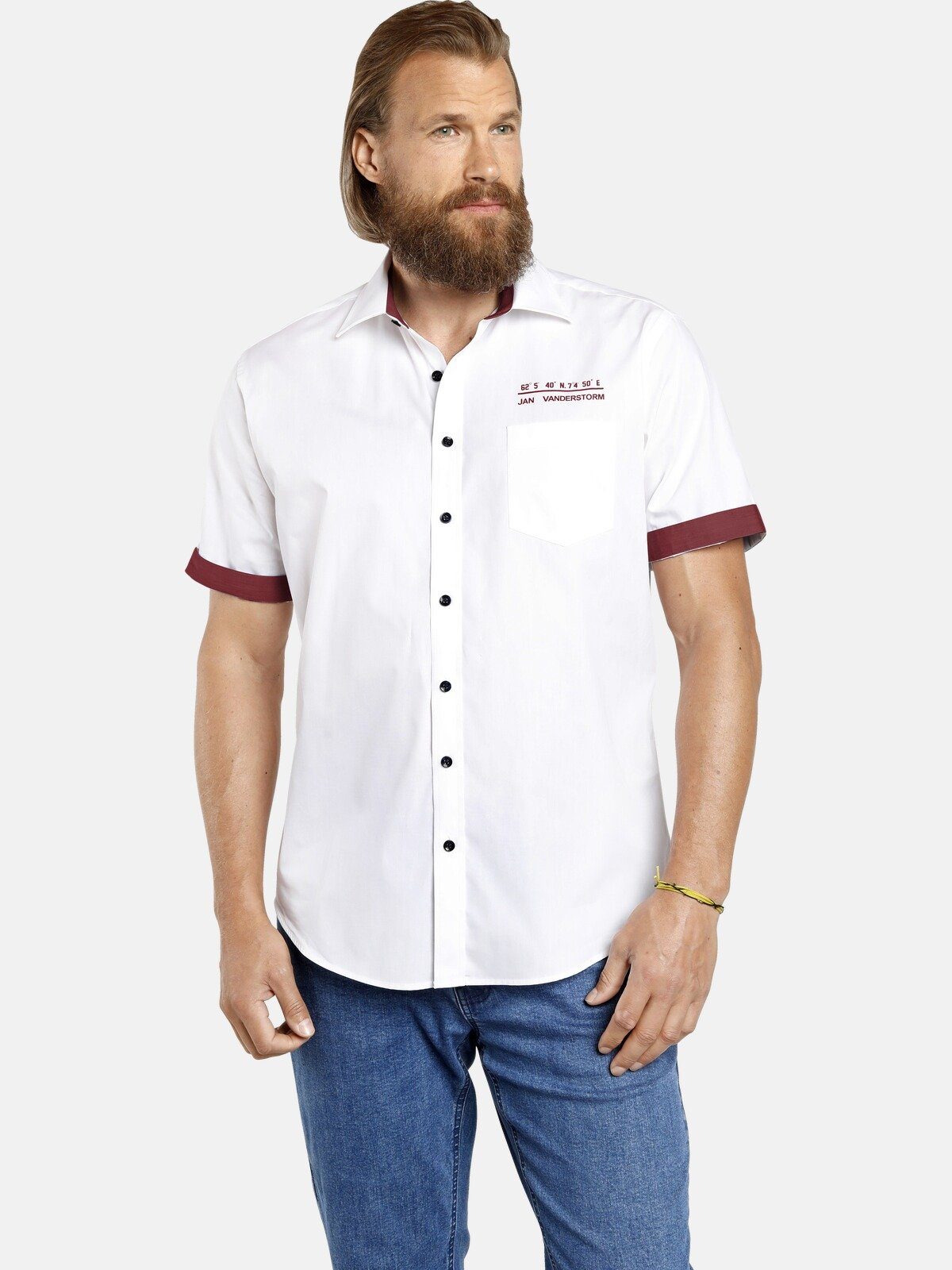 Jan Vanderstorm Kurzarmhemd EVIN Comfort Fit günstig online kaufen