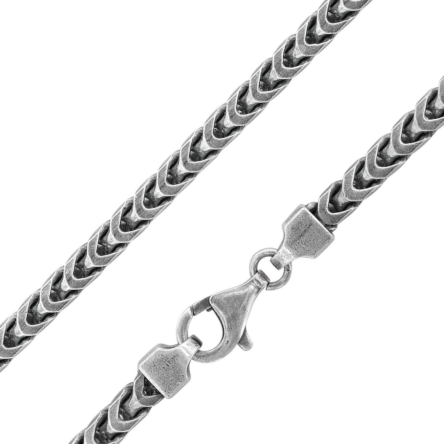 Fuchsschwanzkette Silber trendor mm breit Gliederarmband 925 4,3 Oxydiert