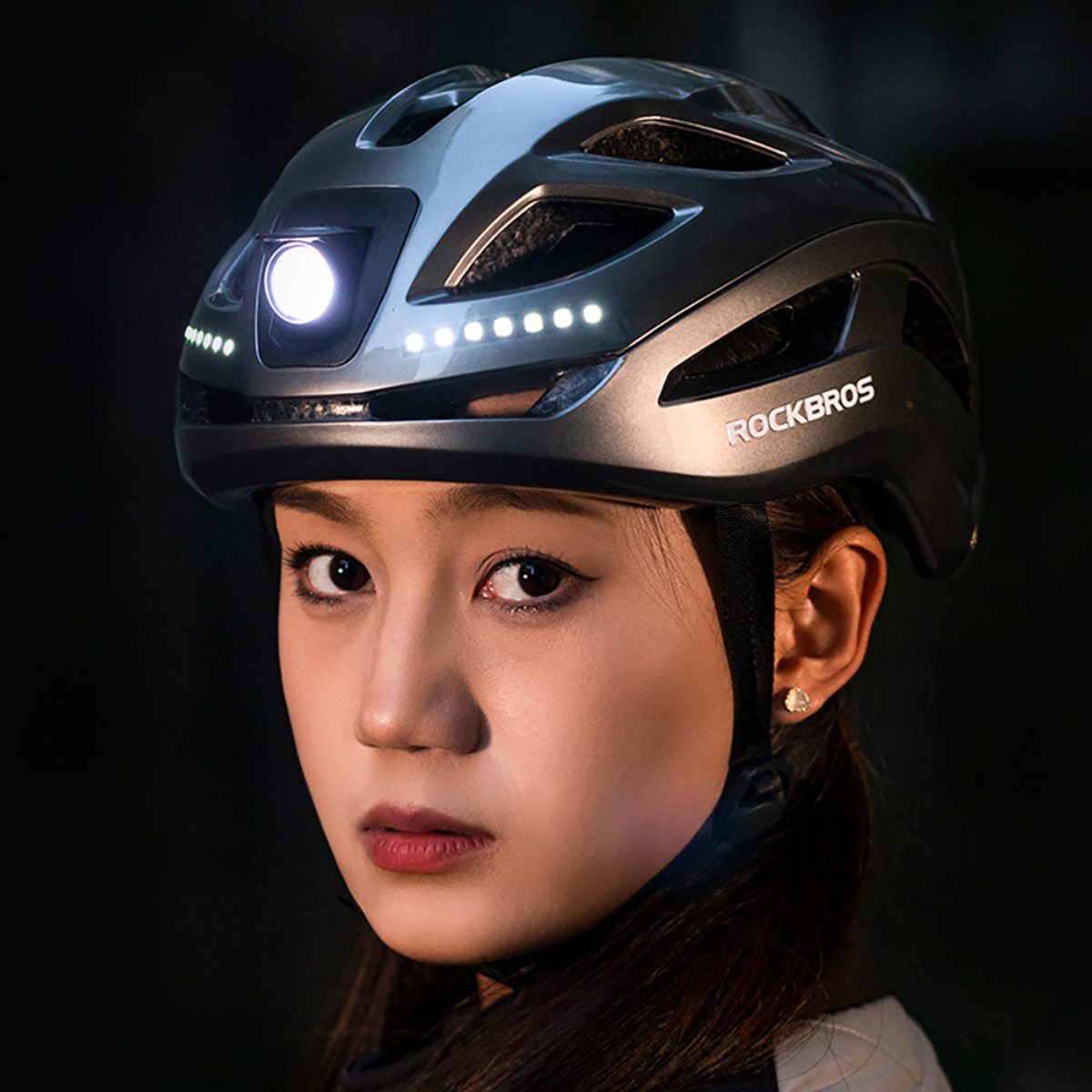 ROCKBROS Fahrradhelm ZK-077, Helm mit integrierter Rundum LED Beleuchtung – Bild 2 von 5