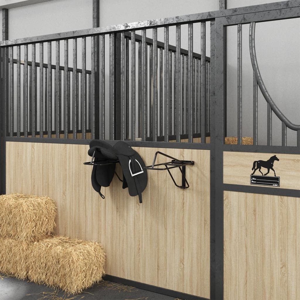 vidaXL Sattelhalter, (Sattelhalter Klappbar Wandmontage Schwarz Eisen)