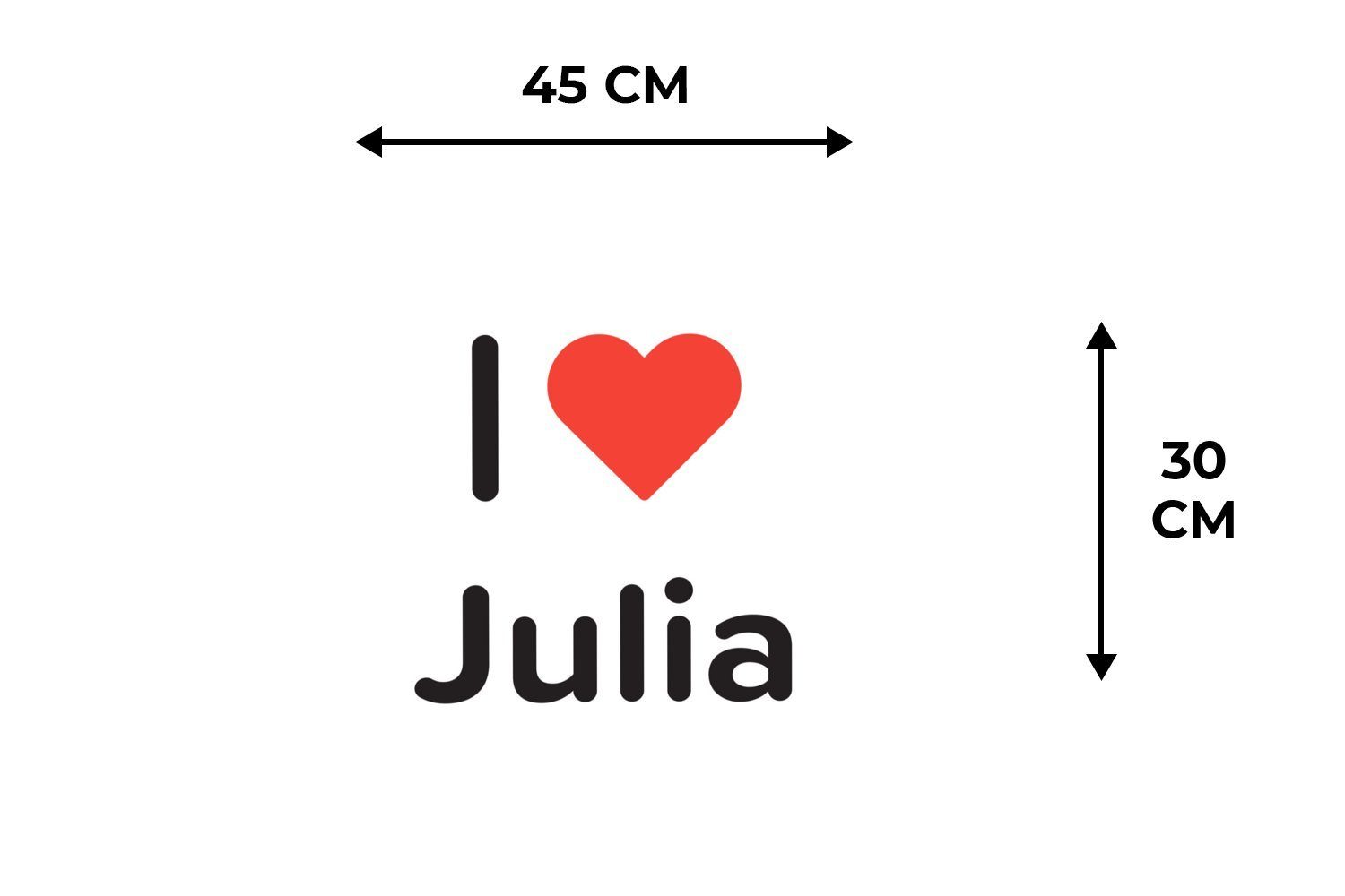 Platzset, Ich liebe - Julia MuchoWow, Schmutzabweisend Platzset, - (6-St), Platzdecken, Mädchen, Tischmatten, Platzmatte