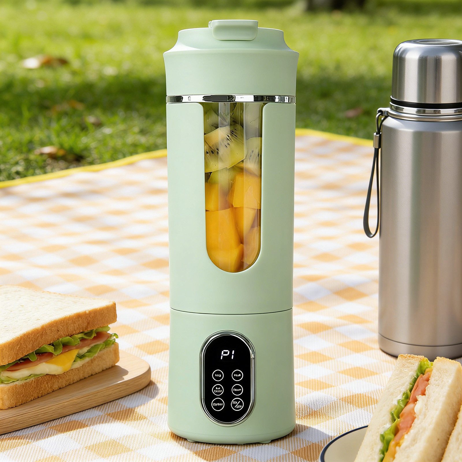 REDOM Akku-Smoothie-Maker Tragbarer Mixer und Entsafter 530 ml mit Mehrstufen-Modi, 50 W, Vier Mixmodi für Smoothies Babynahrung Eiszerkleinerung und Reinigung