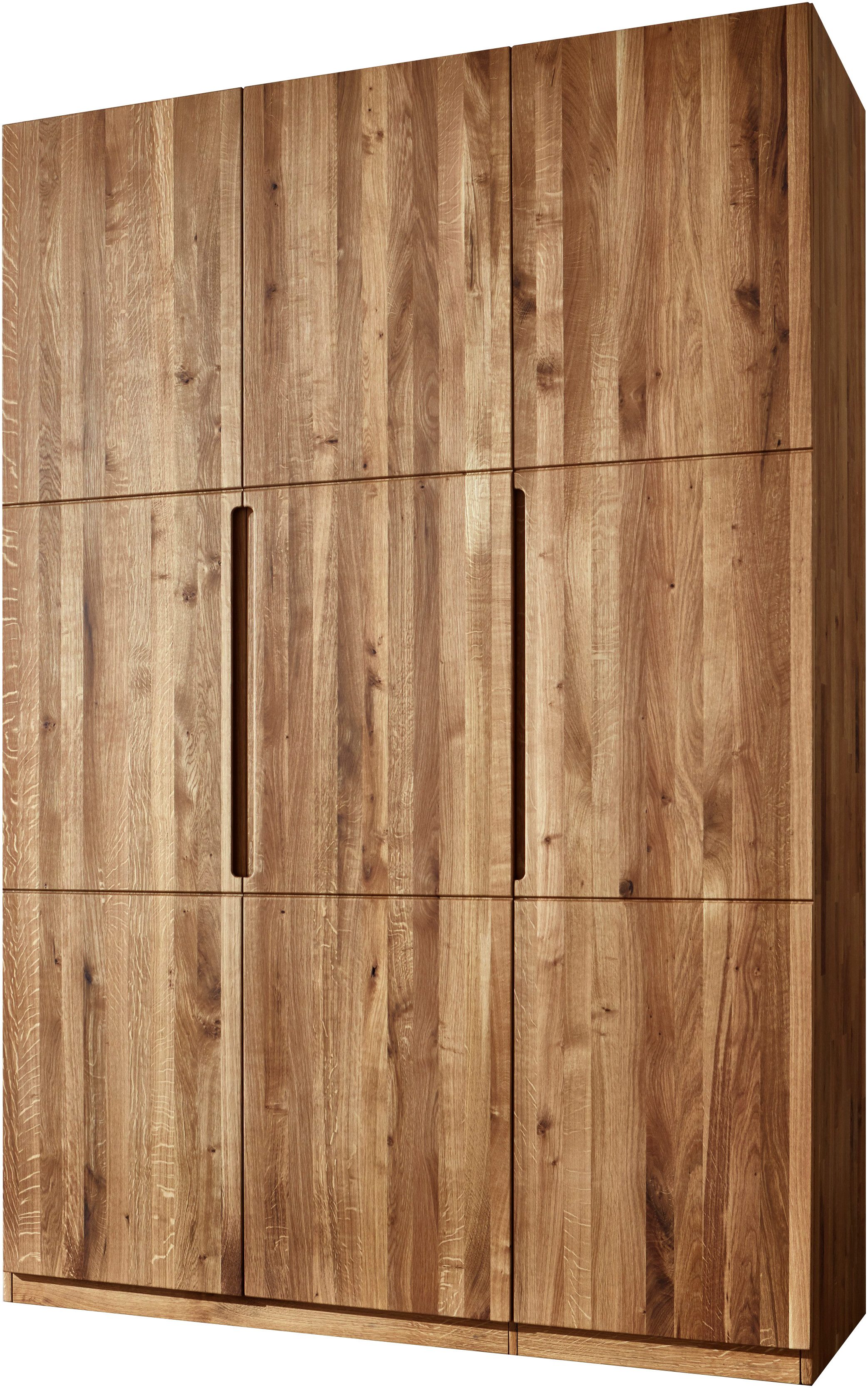 Home affaire Kleiderschrank Azelie, aus Wildeiche Massivholz-Kleiderschrank, im 50 cm Raster planbar