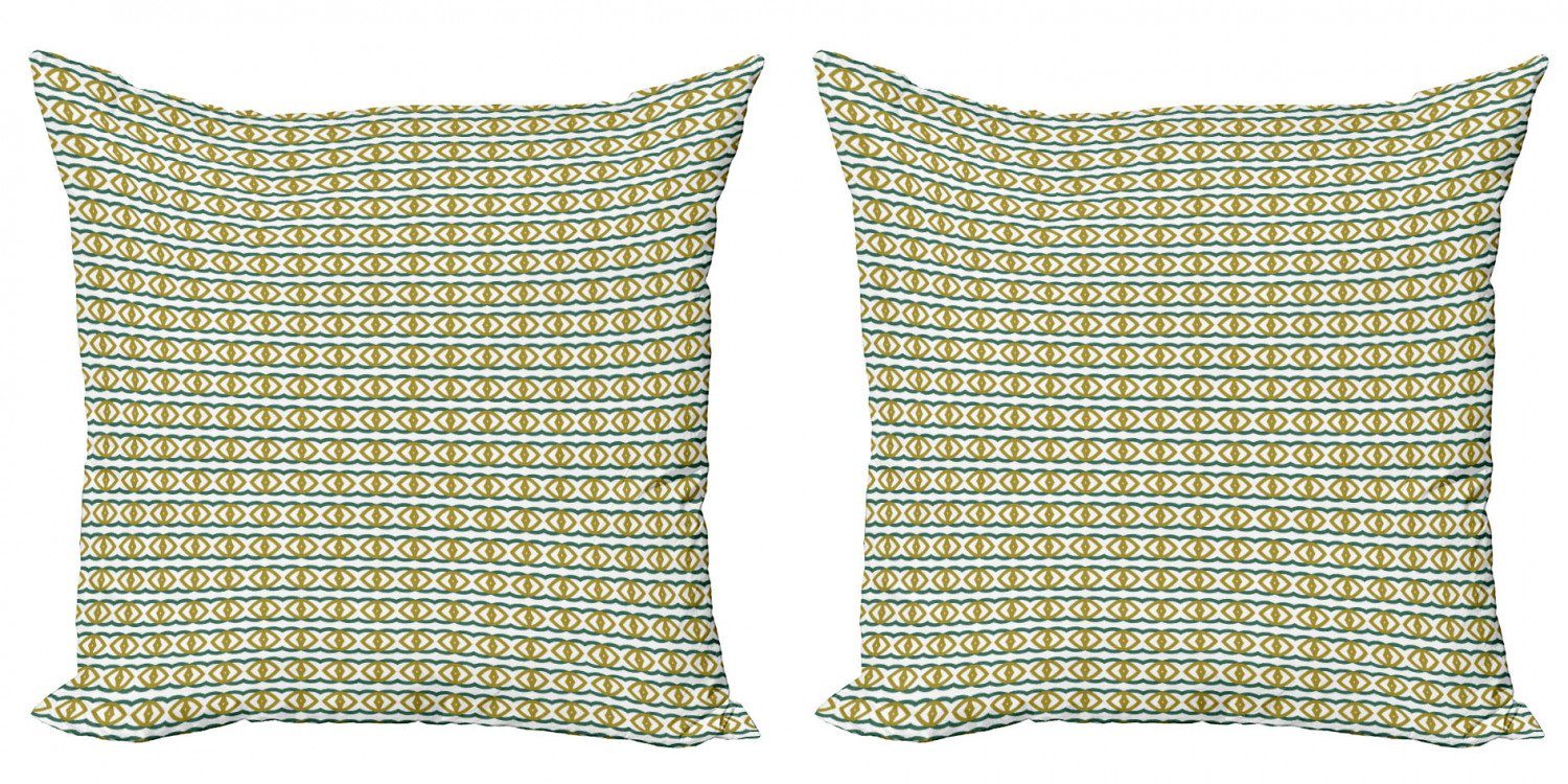 Kissenbezüge Modern Accent Doppelseitiger Digitaldruck, Abakuhaus (2 Stück), Streifen Form von horizontalen Linien