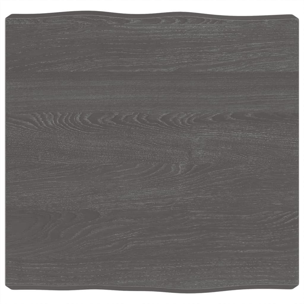 furnicato Tischplatte 40x40x(2-6) Massivholz St) cm Baumkante Behandelt (1
