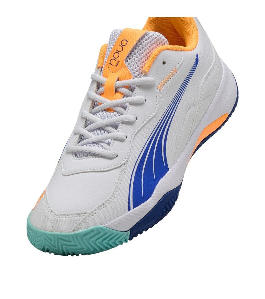 PUMA Padelschuhe Nova Smash Allcourt 2025 weiss/bunt Herren Tennisschuh