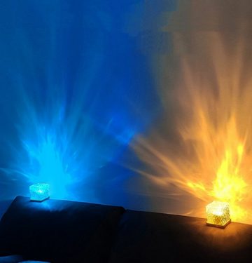 Gontence Nachtlicht Rotierende Wasserwelle Nachtlicht kreative Projektorlampe Geschenk, Plug-in-Stil, 16 Farben wechselnde, für die Dekoration von Schlafzimmer, Wohnzimmer