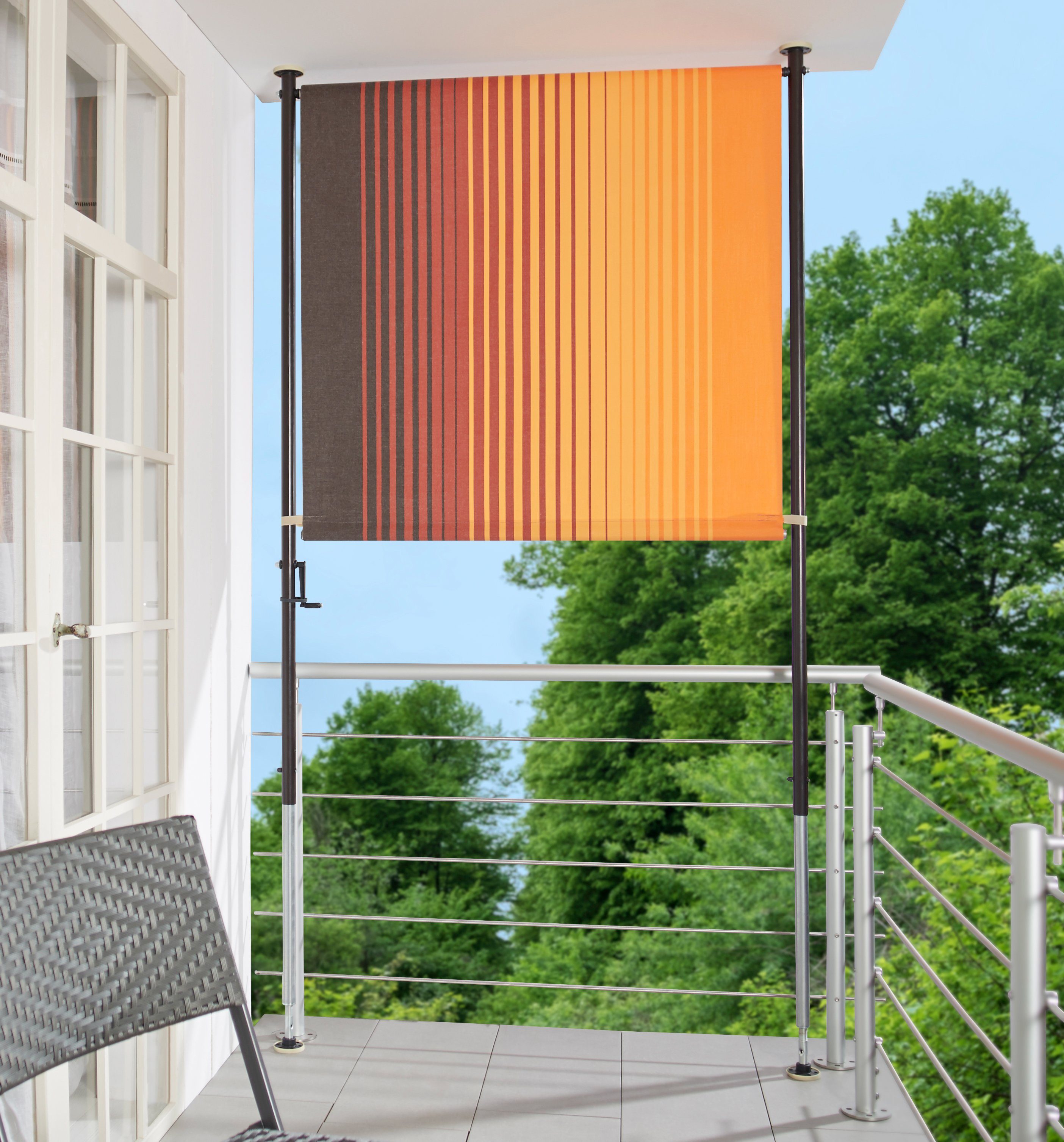 Angerer Freizeitmöbel KlemmSenkrechtmarkise Nr. 100 orange/braun, BxH