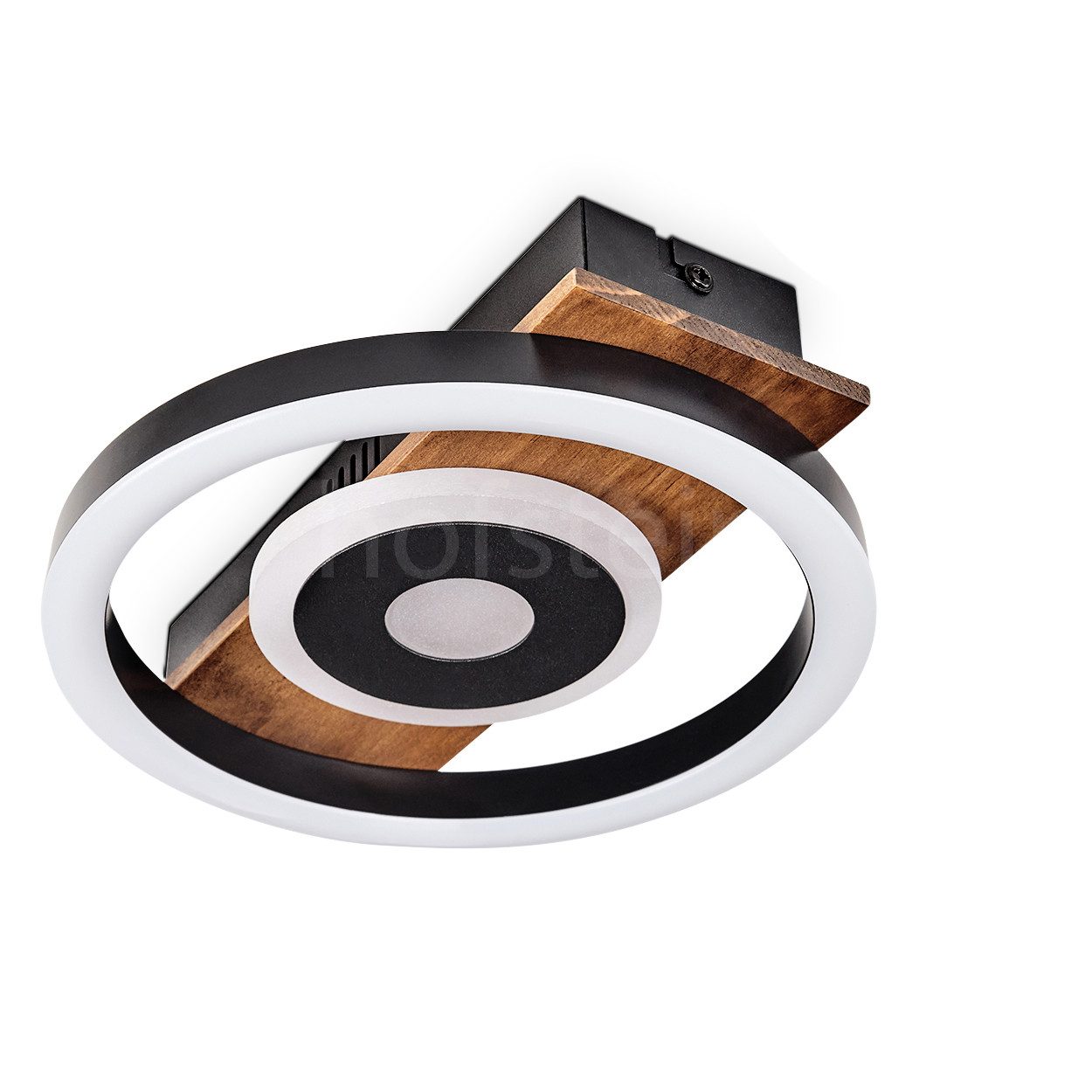 hofstein Deckenleuchte moderne Deckenlampe aus Metall/Holz/Kunststoff günstig online kaufen