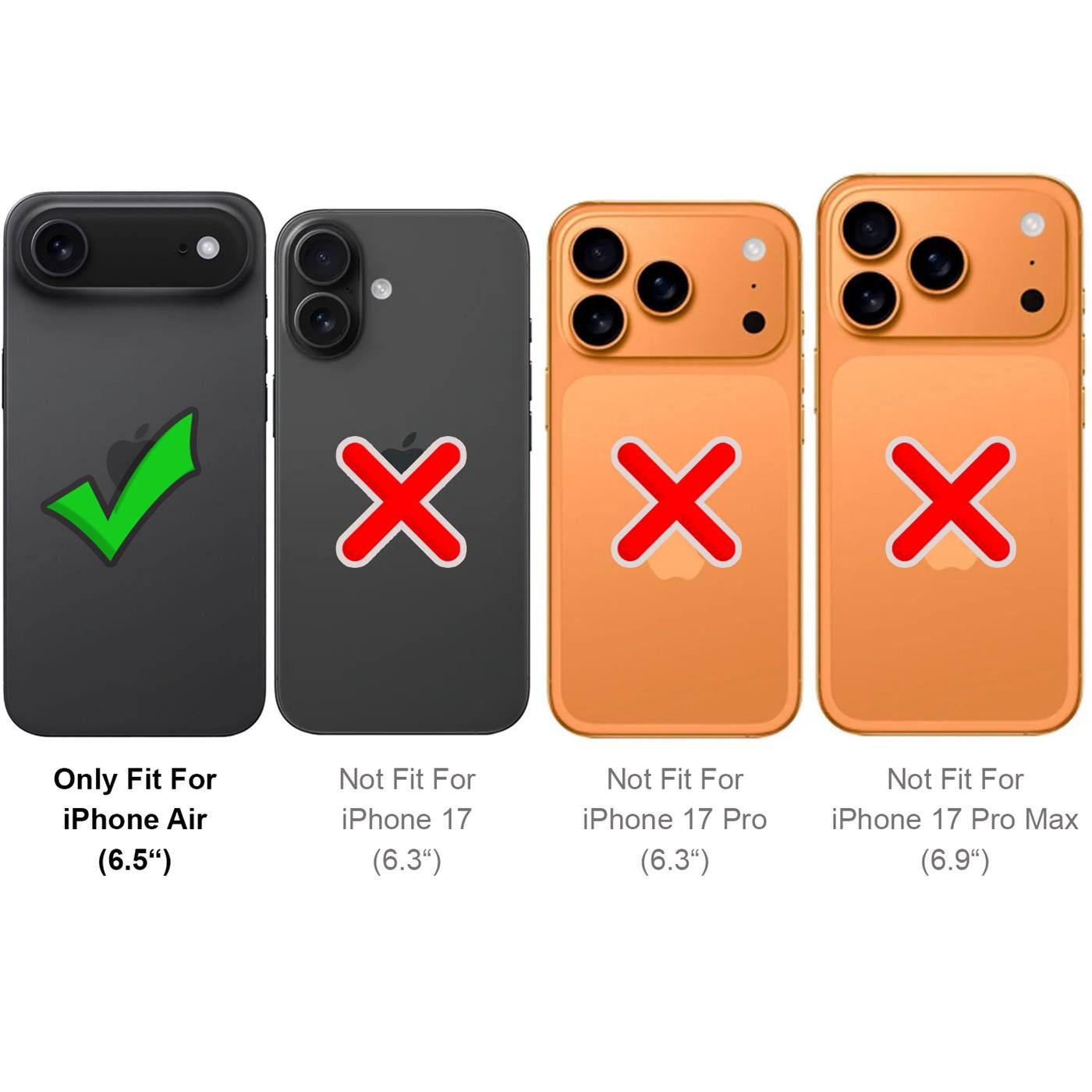 CoolGadget Handyhülle Black Series Handy Hülle für Apple iPhone Air 6,5 Zoll, Edle Silikon Schlicht Robust Schutzhülle für iPhone Air Hülle