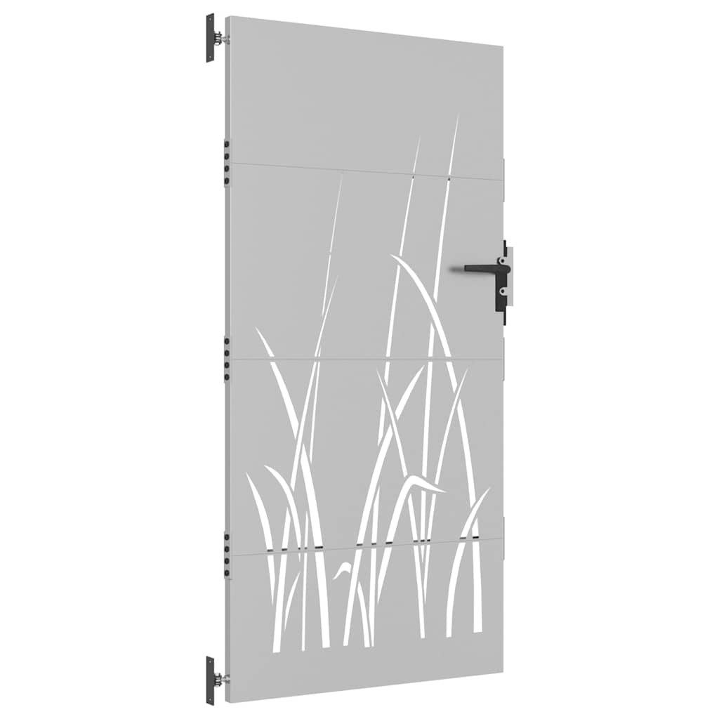 vidaXL Gartentor Gartentor 85x175 cm Cortenstahl Gras-Design – Bild 5 von 5
