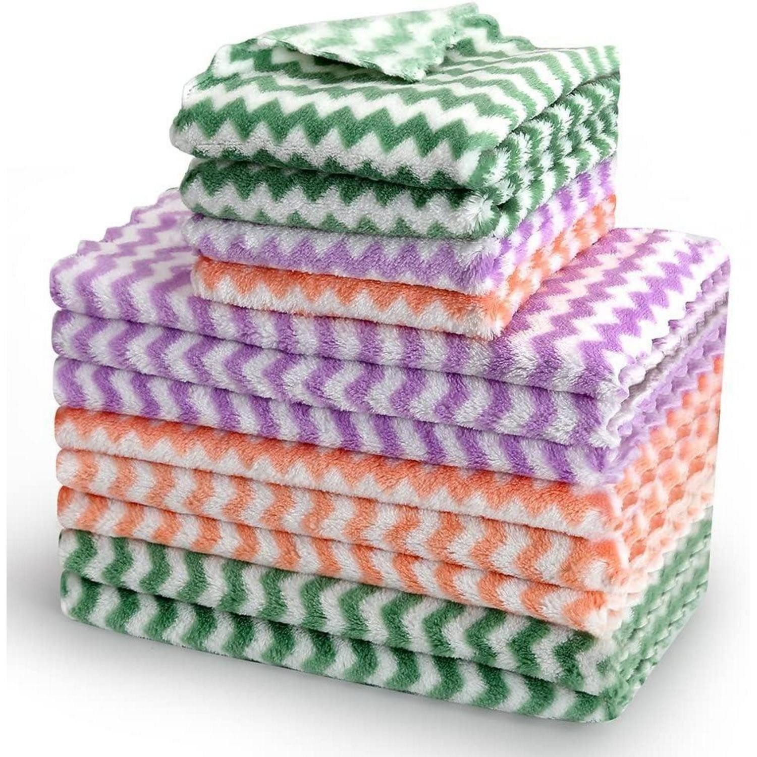 LuxusKollektion Mikrofaser Reinigungstücher 12er Set Küche Putzlappen Universal Mikrofasertuch