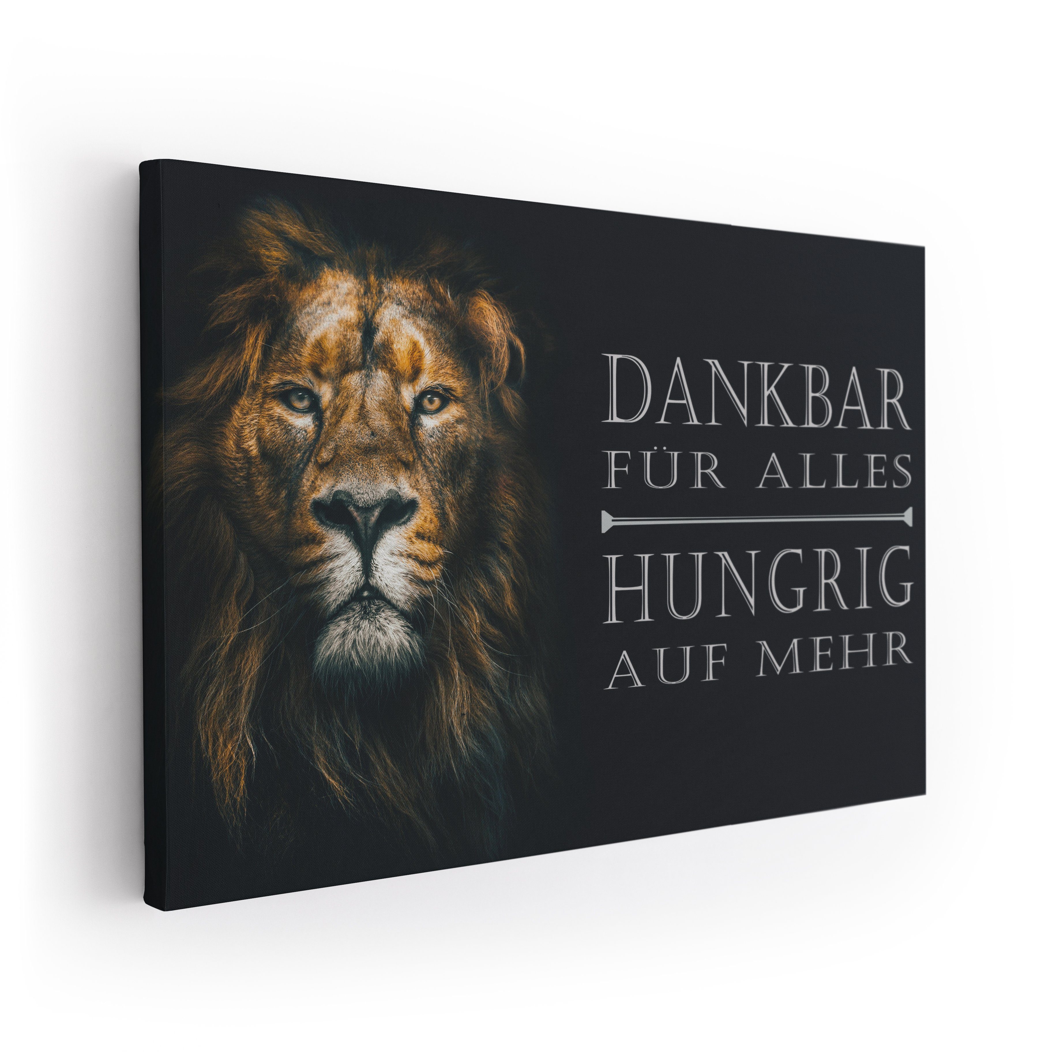 ArtMind XXL-Wandbild Dankbar & Hungrig, Premium Wandbilder als Poster