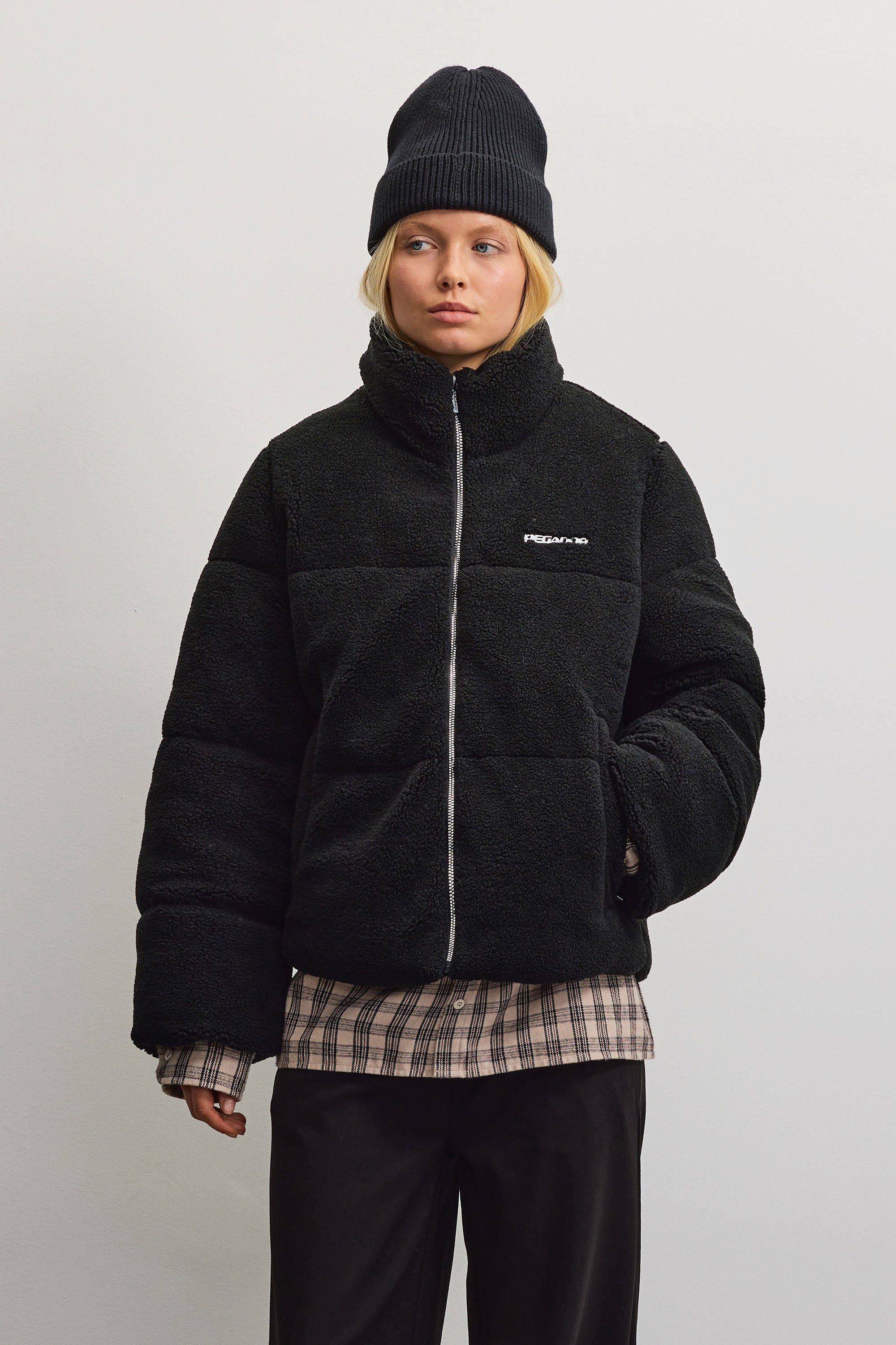PEGADOR Steppjacke GEORGIA TEDDY PUFFER JACKET Kunstfaser, regular fit