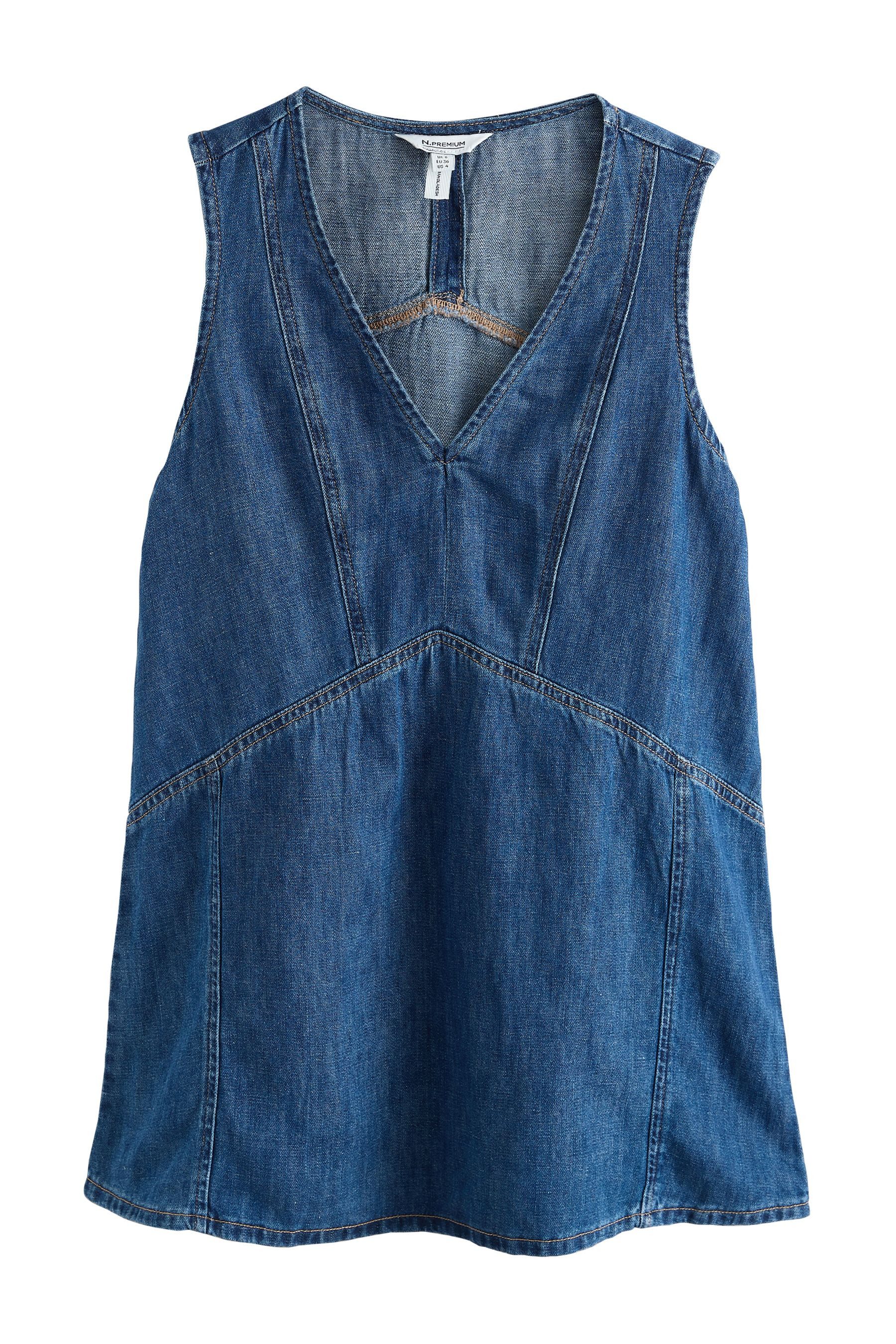 Next Tunika N. Premium Tunika aus Leinenmix mit V-Ausschnitt (1-tlg)