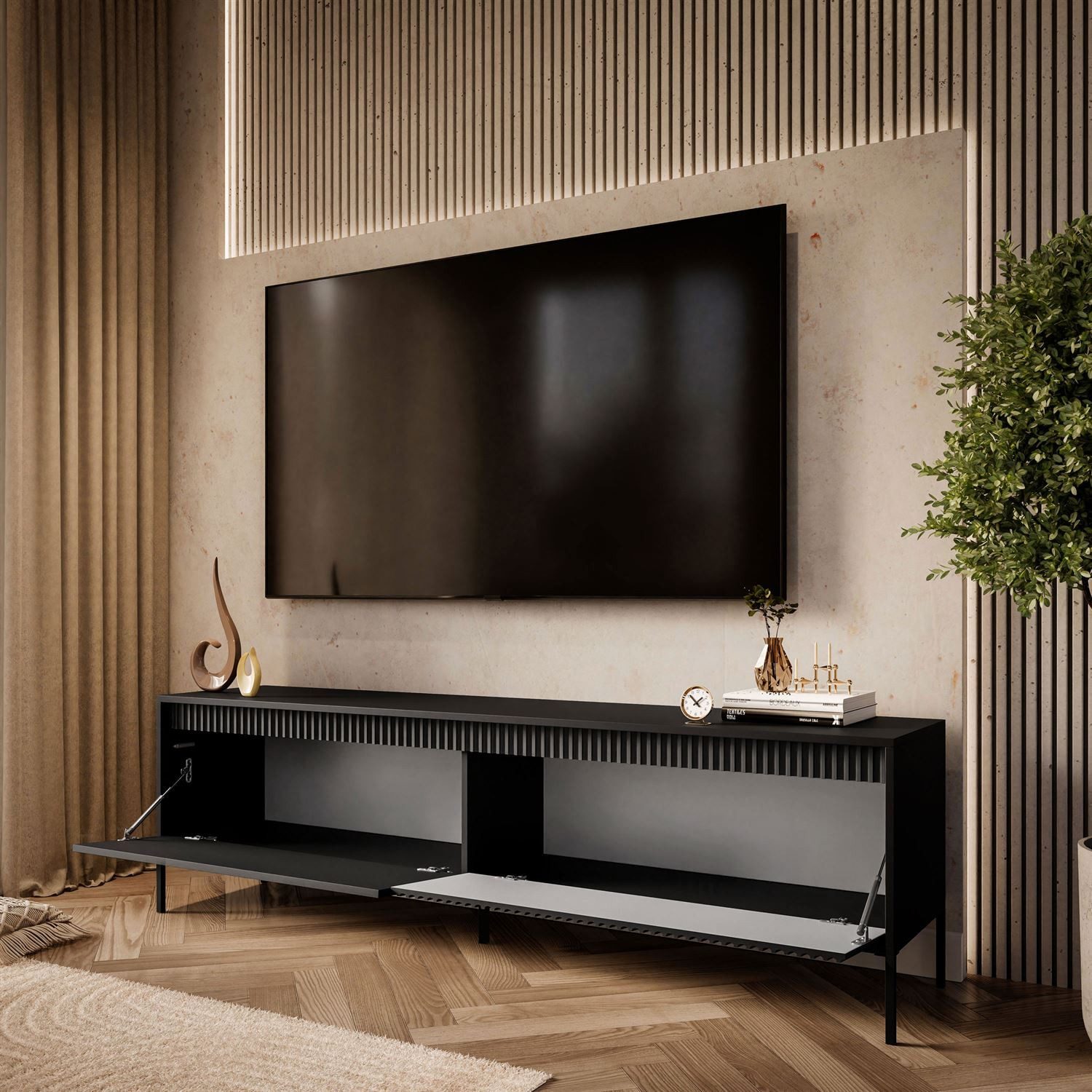 Lookway TV-Schrank YASUMI 187 cm TV Lowboard mit 2 Türen (1x TV-Schrank) Breite: 187,1 cm