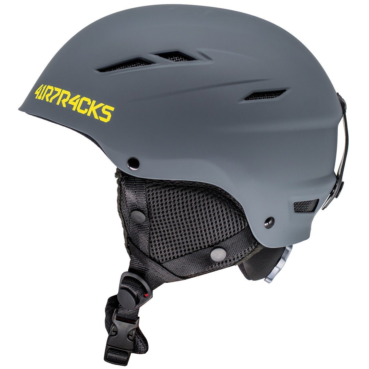 Airtracks Snowboardhelm Ski - Snowboard Helm STAR T-200 (für Herren und Damen mit Ventilationssystem & stufenloser Anpassung), - Farbe Matt » S- 48-51cm. M - 52-55cm, L- 56-60cm « grau | Helme