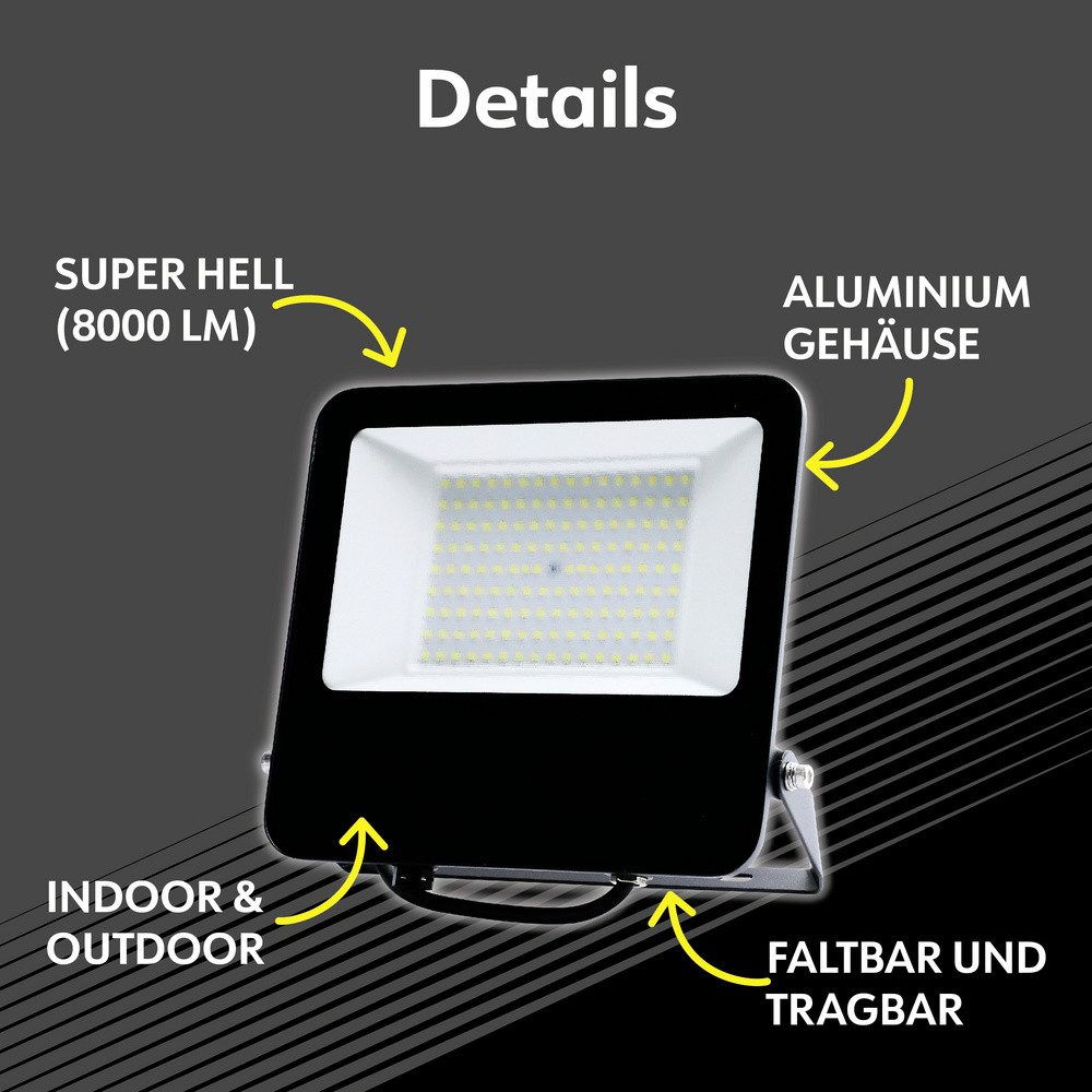 MÜLLER LICHT LED Flutlichtstrahler Müller-Licht Chicago 21600066 LED-Außenstrahler 100 W Leuchtfarben: N