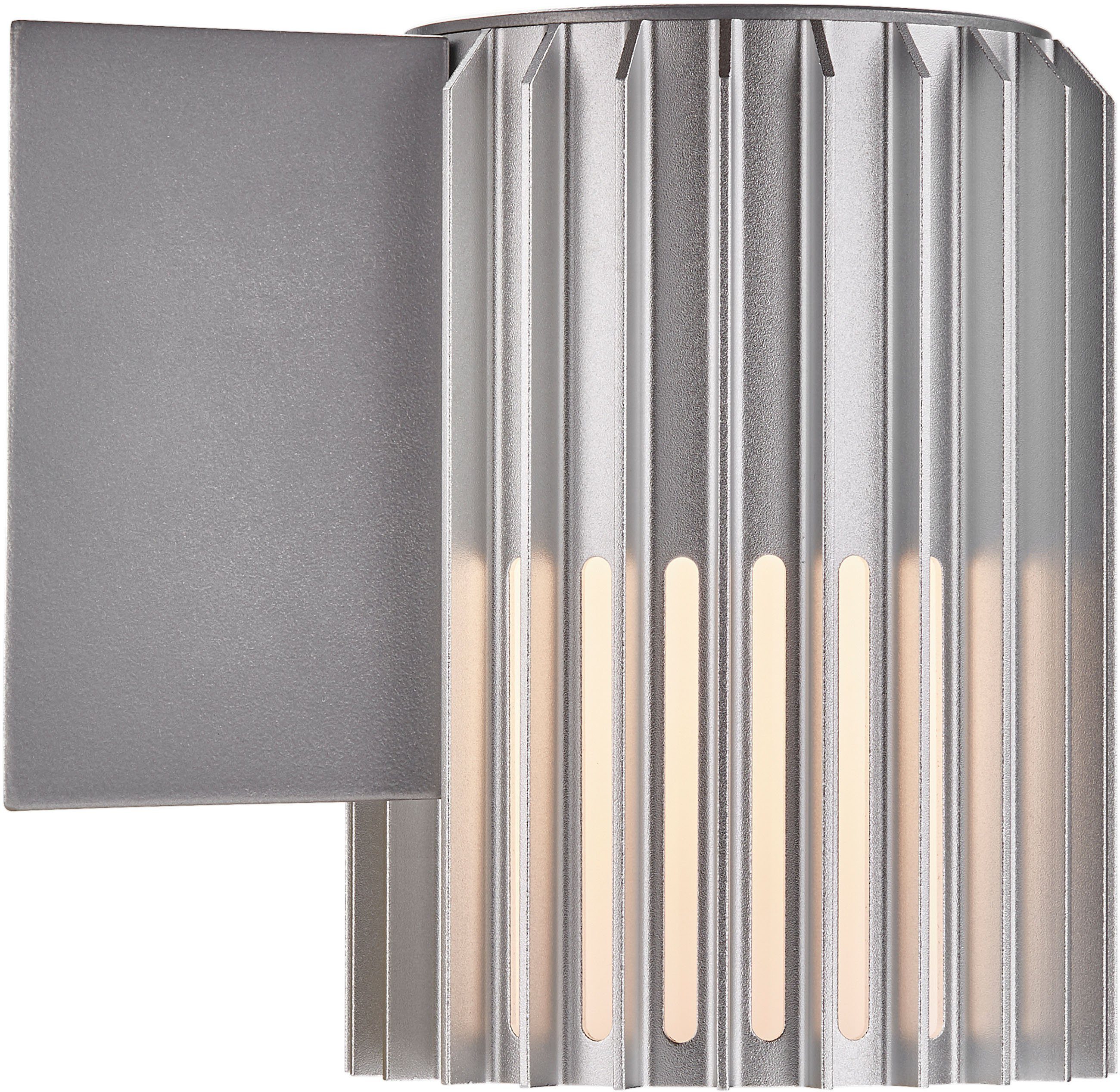 langlebiges Aluminium Nordlux Aludra, Leuchtmittel, eloxiertes ohne Wandleuchte