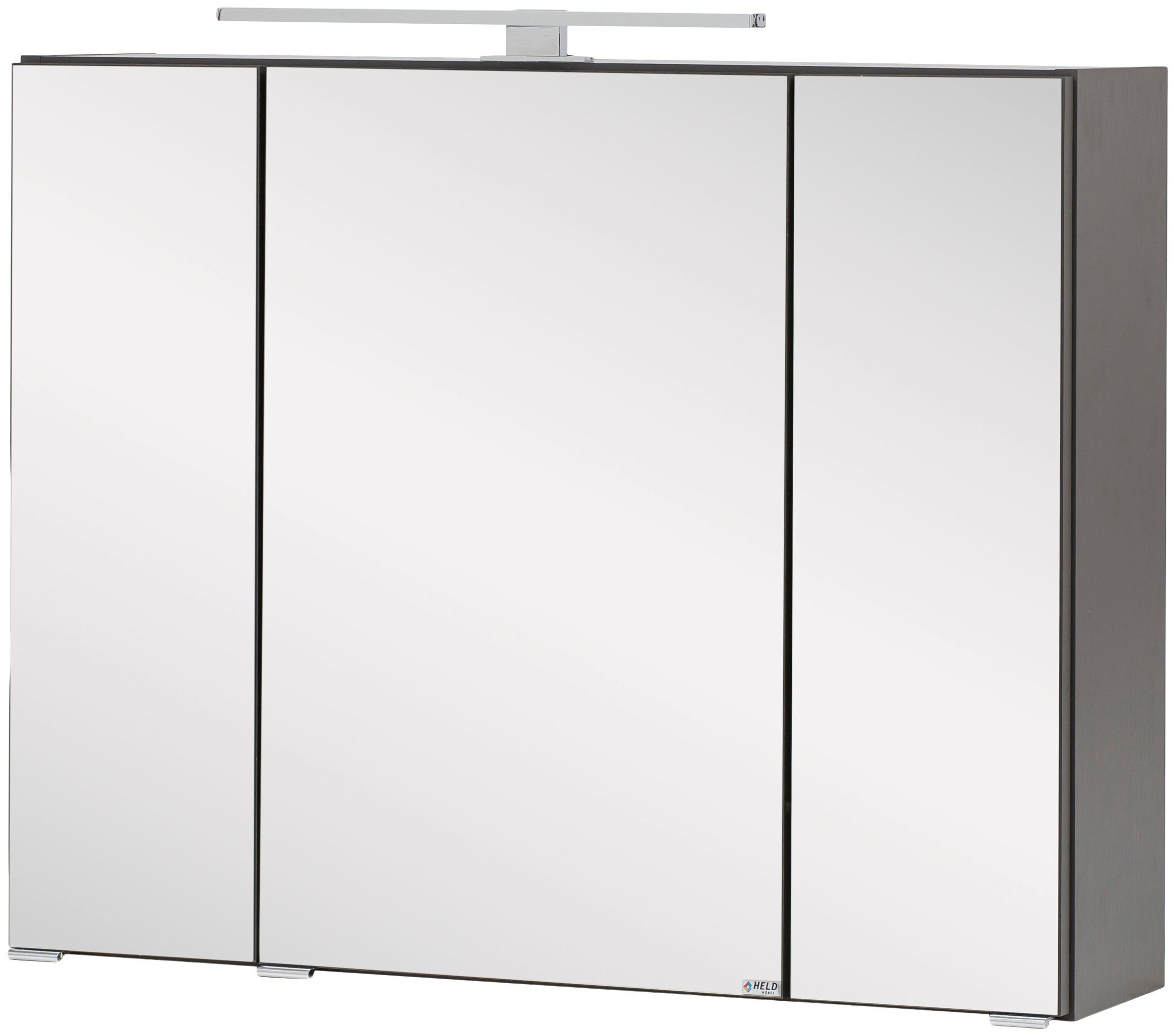 welltime Spiegelschrank Kaunas 80 cm breit, Soft-Close-Funktion
